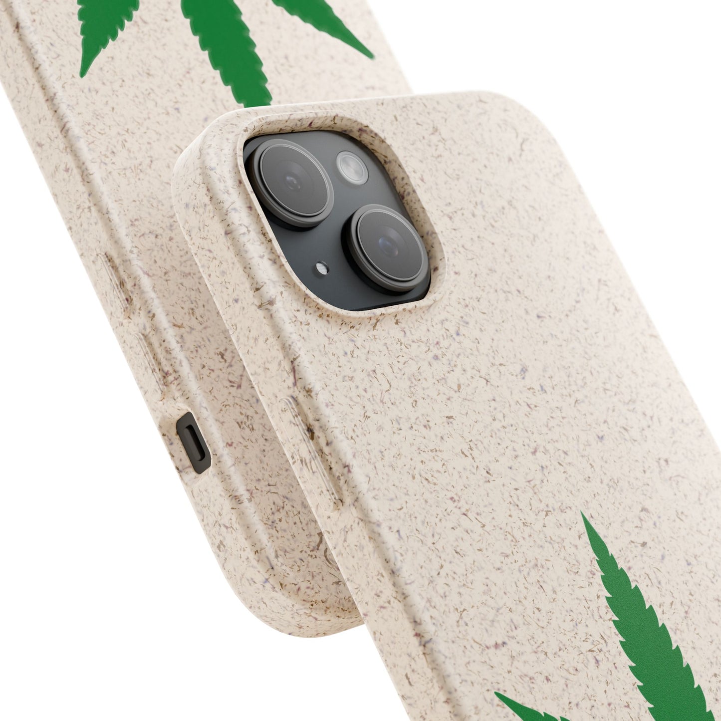 Biodegradable Phone Case - Organic Hemp Leaf Design