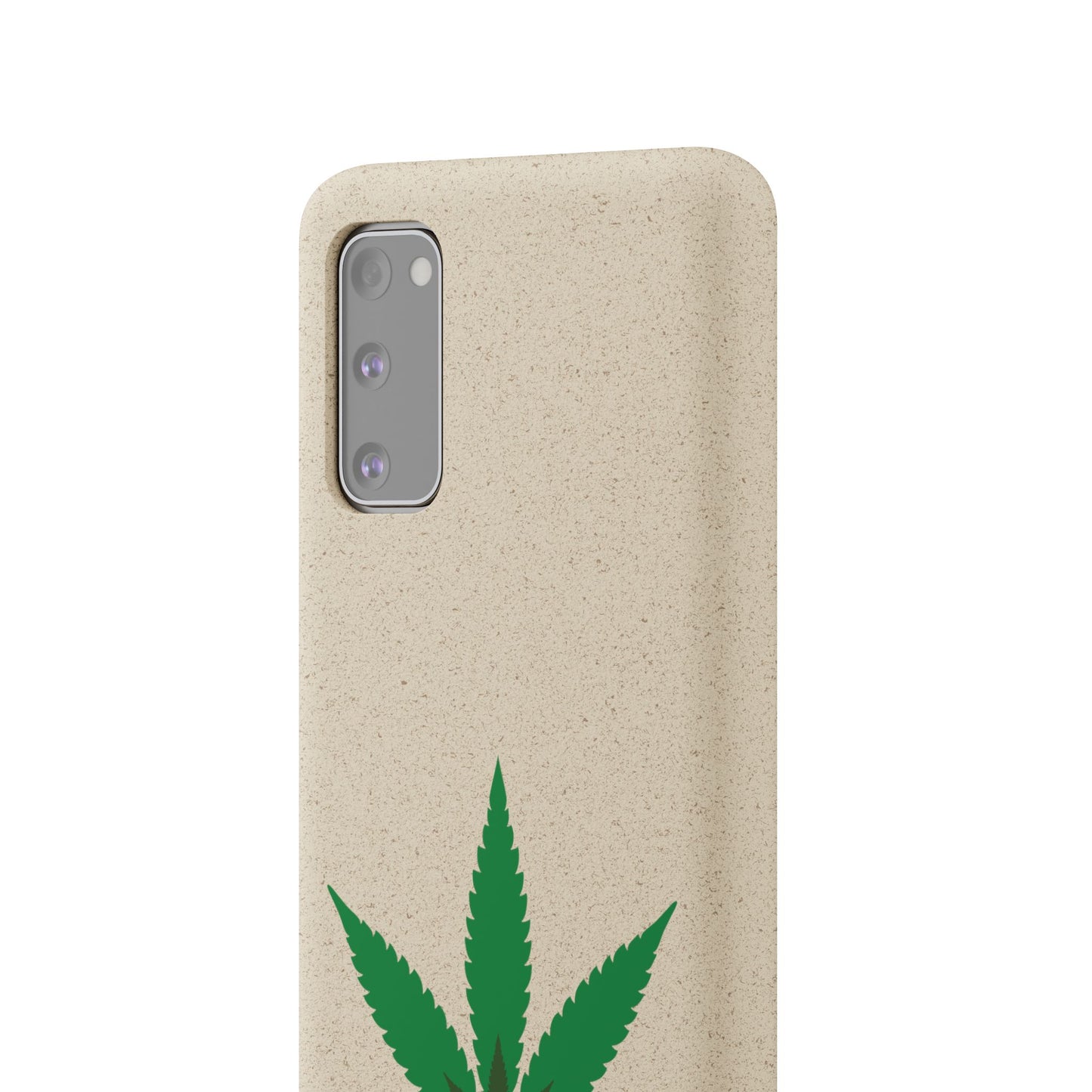 Biodegradable Phone Case - Organic Hemp Leaf Design