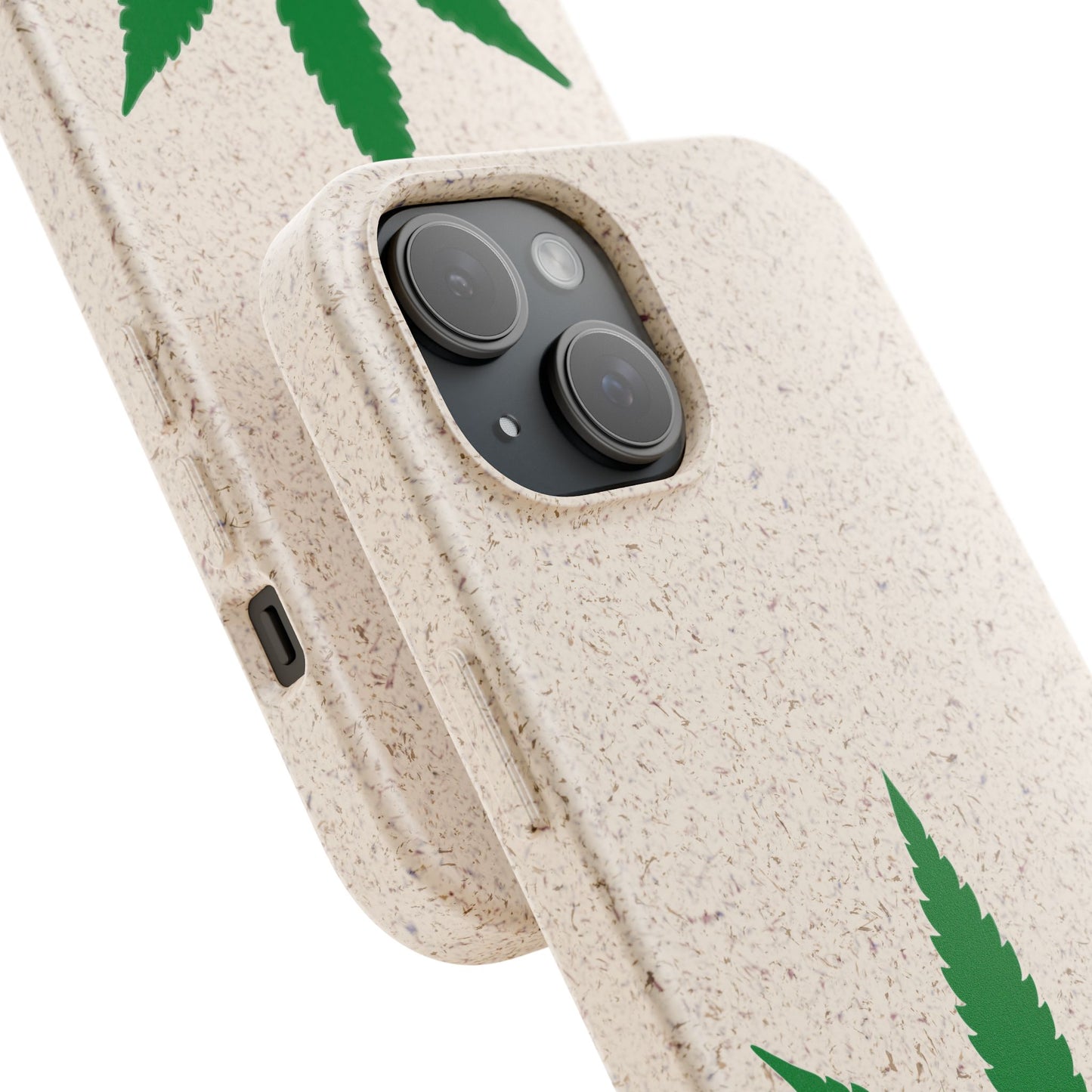 Biodegradable Phone Case - Organic Hemp Leaf Design