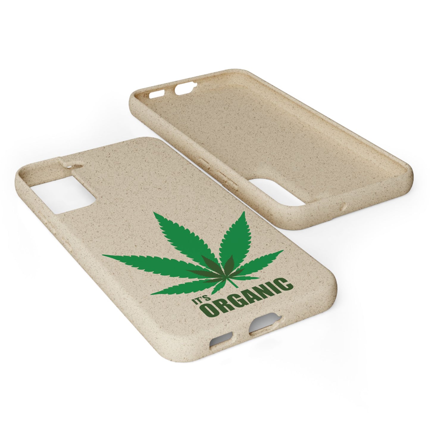 Biodegradable Phone Case - Organic Hemp Leaf Design