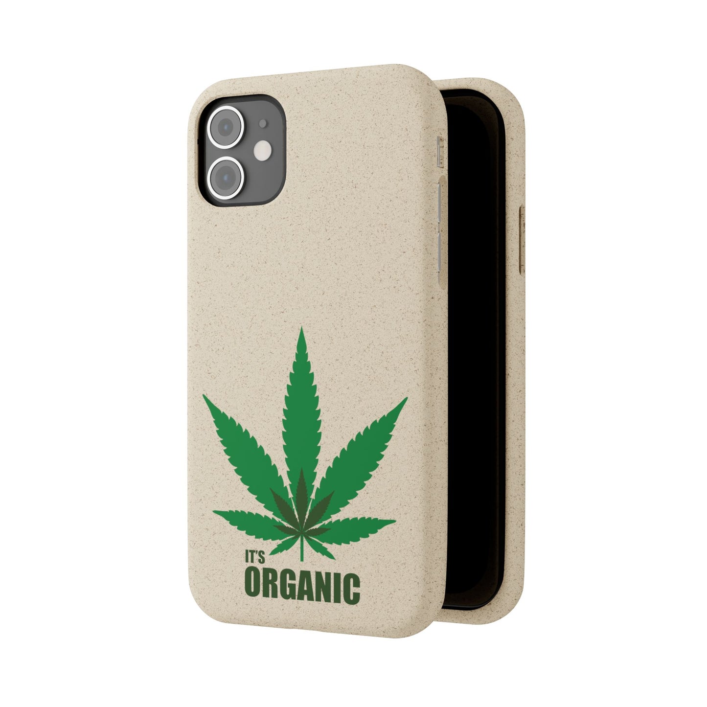 Biodegradable Phone Case - Organic Hemp Leaf Design