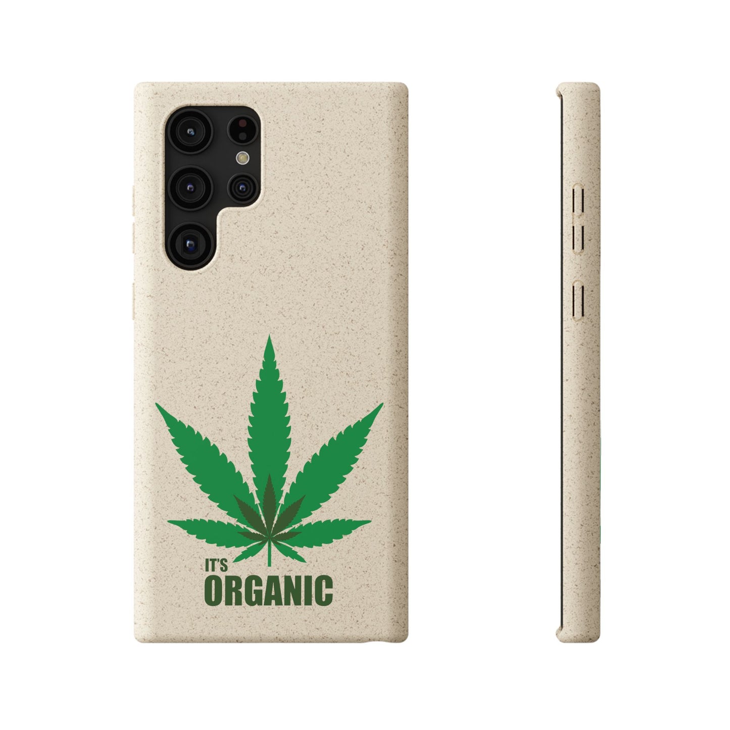 Biodegradable Phone Case - Organic Hemp Leaf Design
