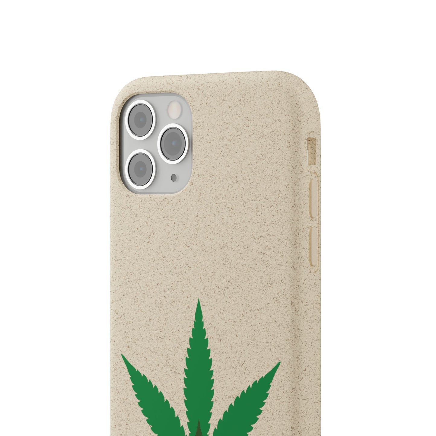 Biodegradable Phone Case - Organic Hemp Leaf Design