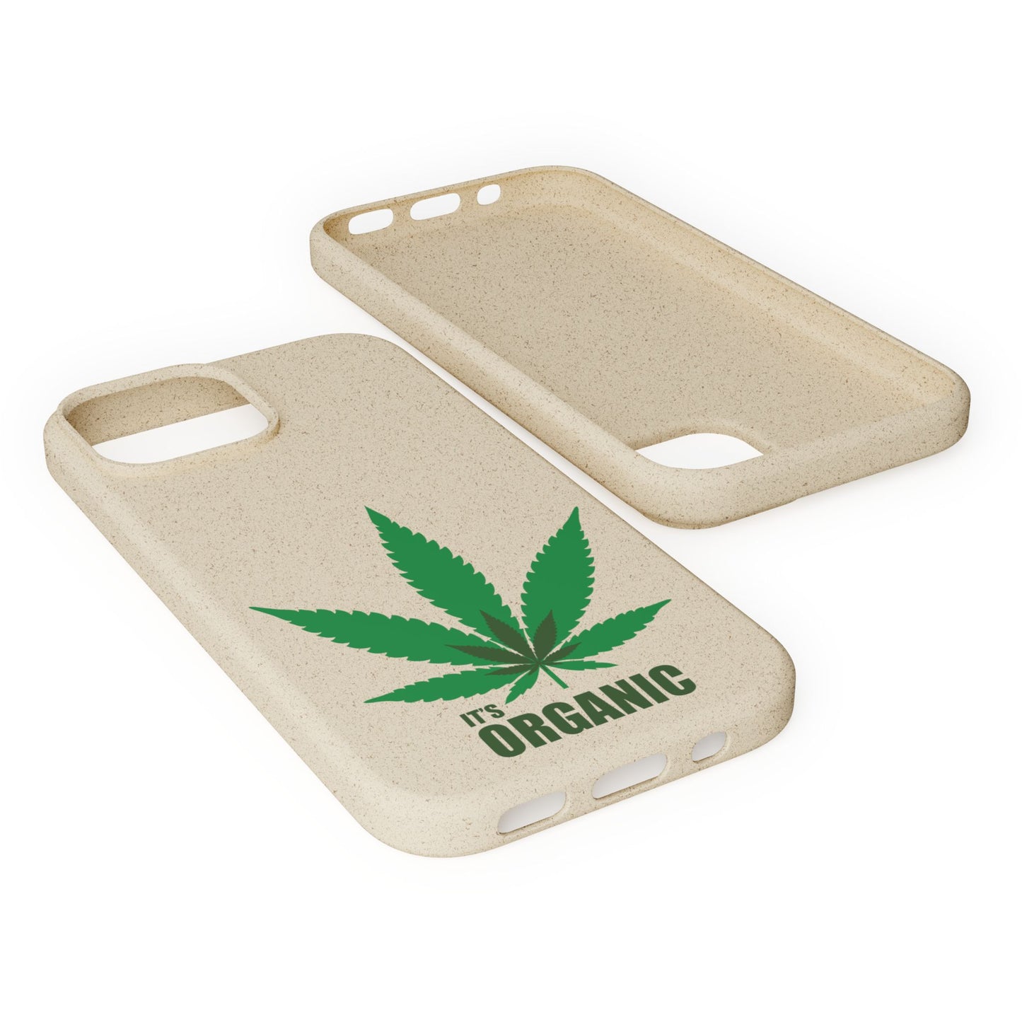 Biodegradable Phone Case - Organic Hemp Leaf Design
