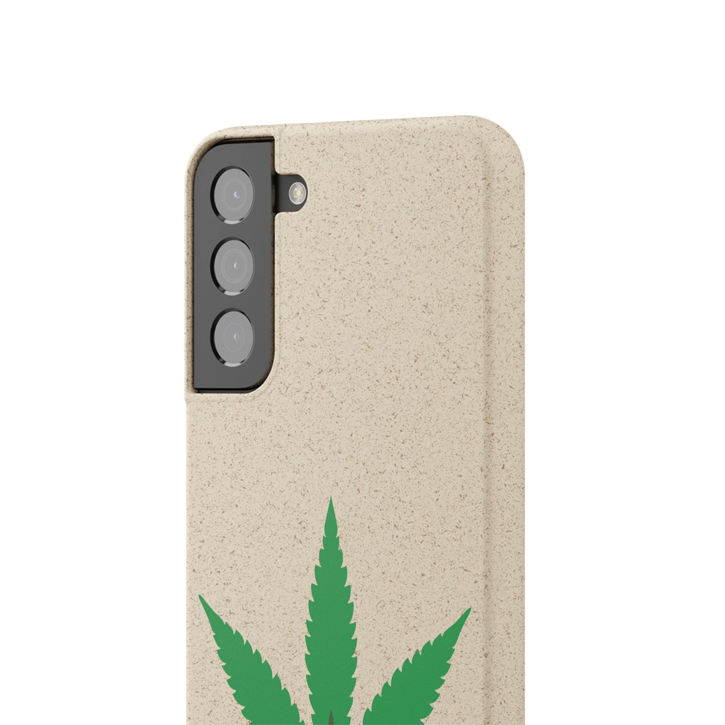Biodegradable Phone Case - Organic Hemp Leaf Design