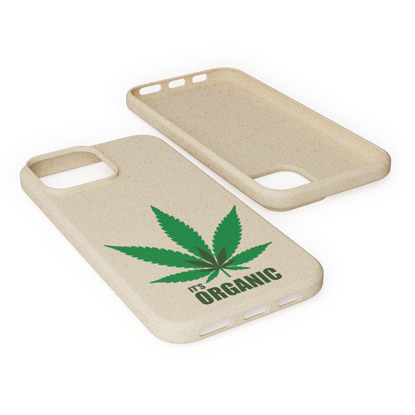 Biodegradable Phone Case - Organic Hemp Leaf Design