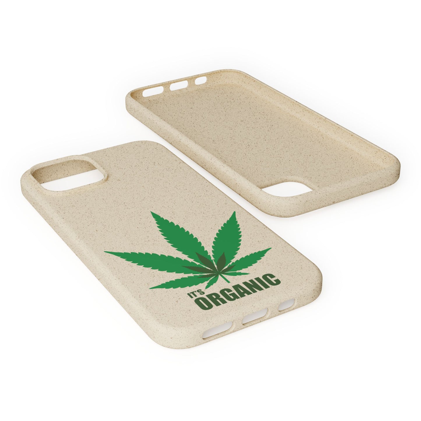 Biodegradable Phone Case - Organic Hemp Leaf Design