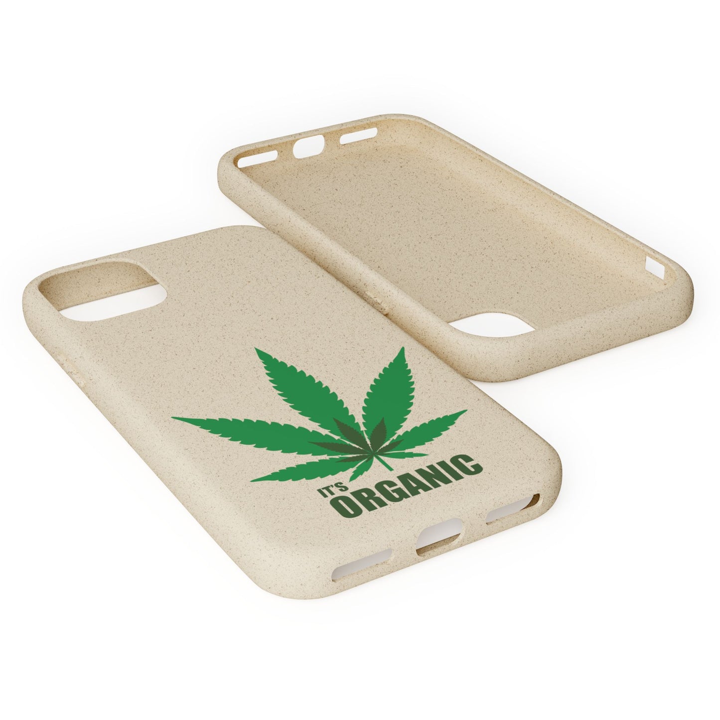 Biodegradable Phone Case - Organic Hemp Leaf Design