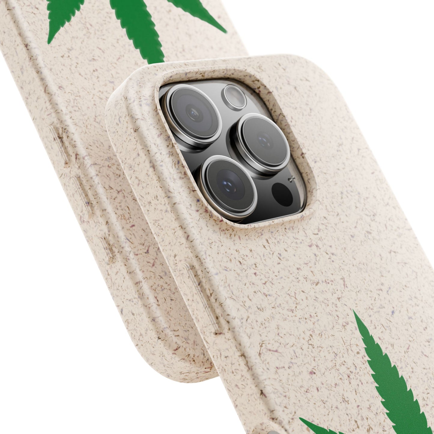 Biodegradable Phone Case - Organic Hemp Leaf Design
