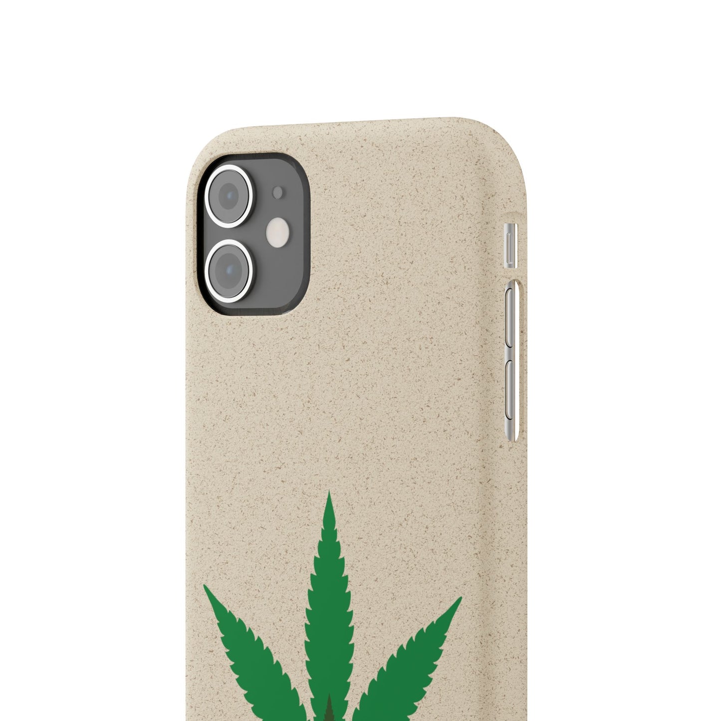 Biodegradable Phone Case - Organic Hemp Leaf Design
