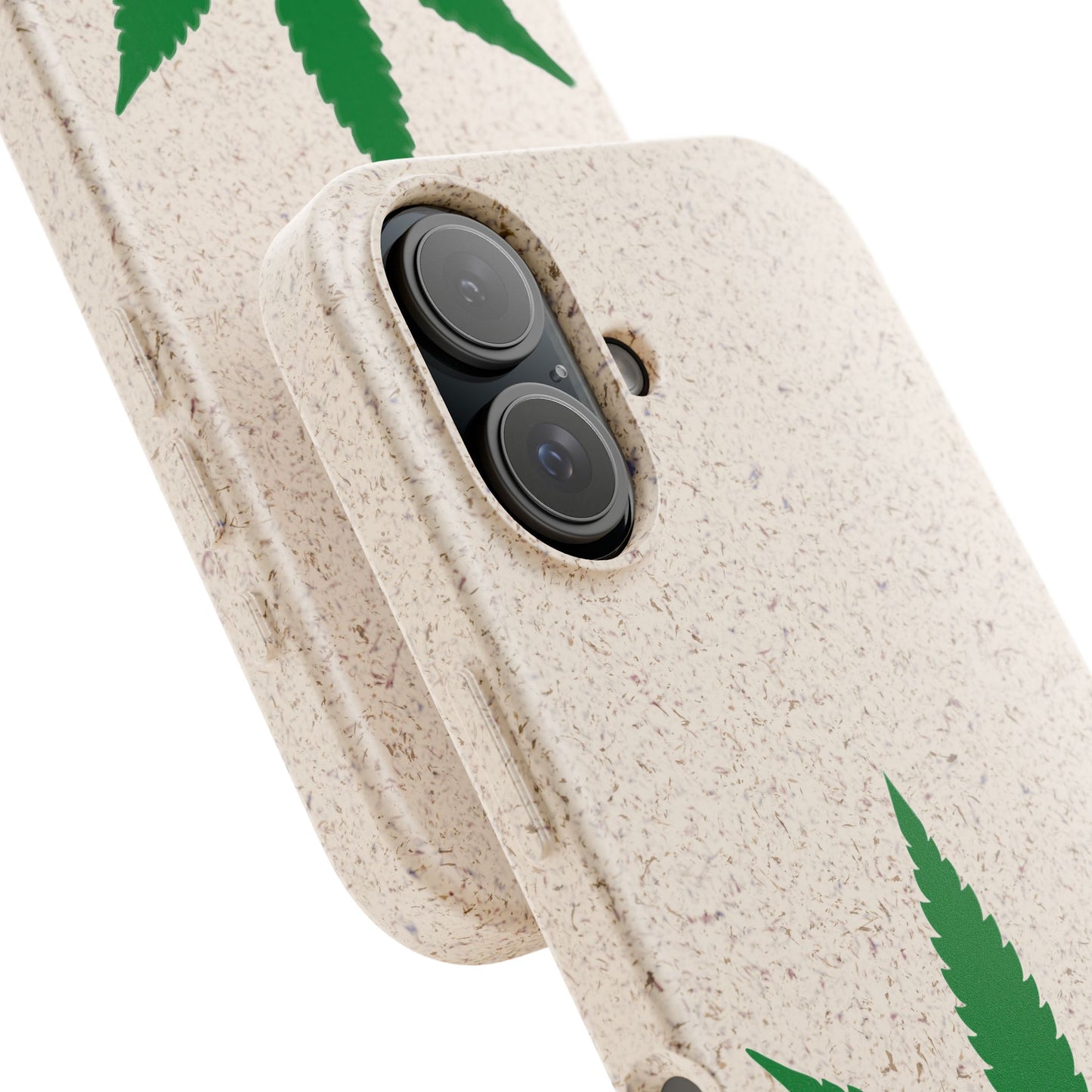 Biodegradable Phone Case - Organic Hemp Leaf Design
