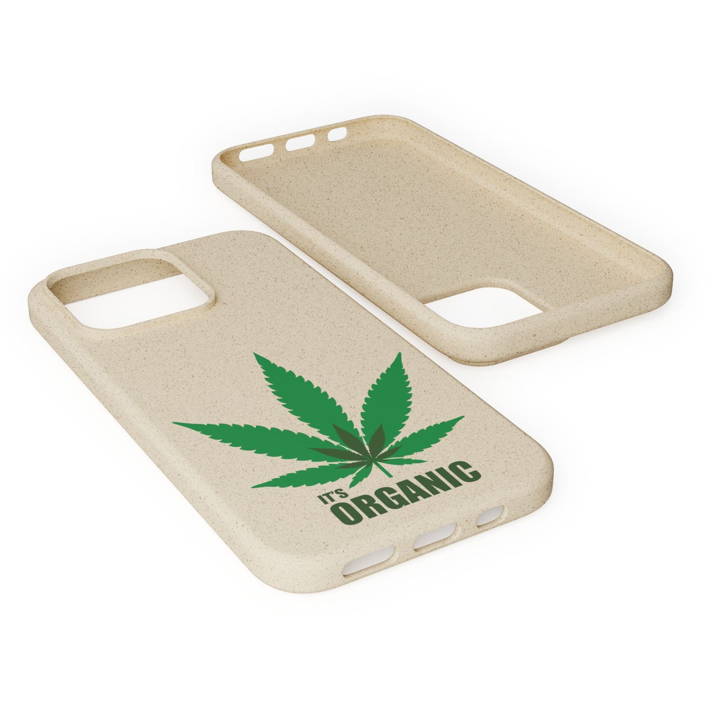 Biodegradable Phone Case - Organic Hemp Leaf Design
