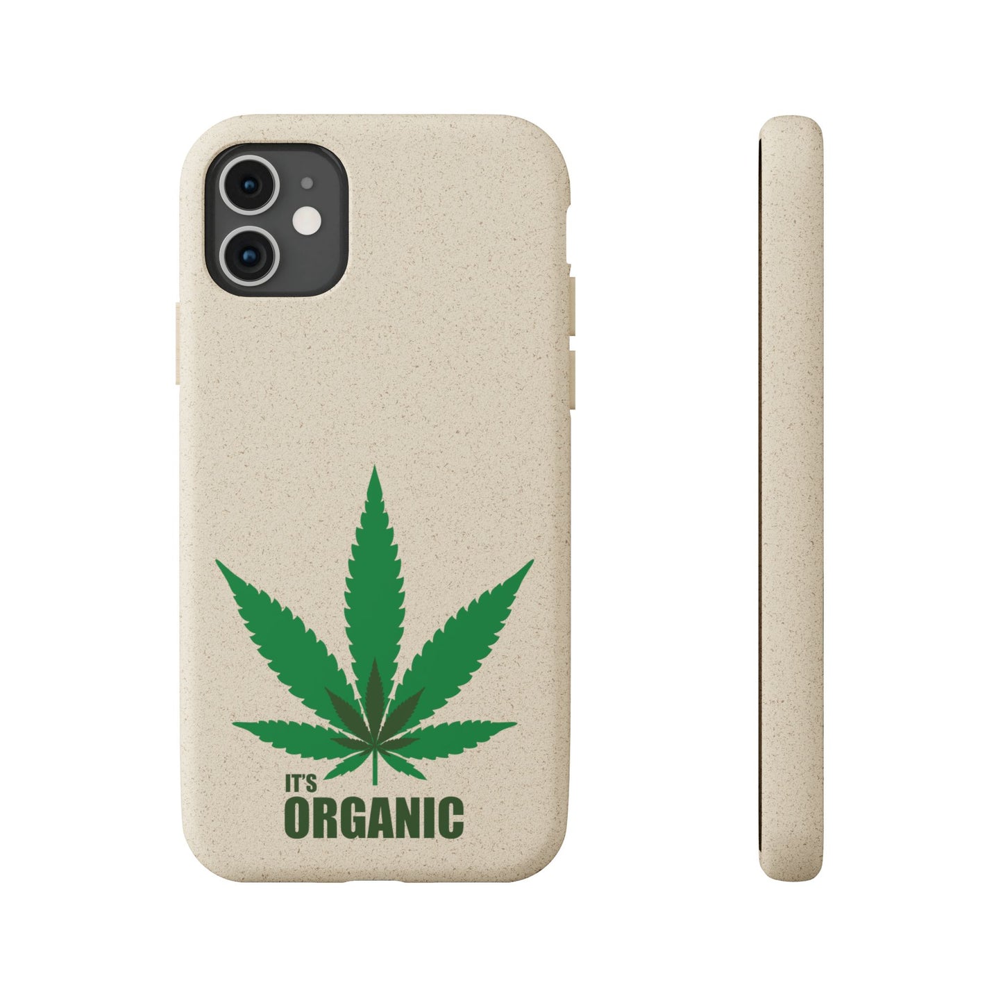Biodegradable Phone Case - Organic Hemp Leaf Design