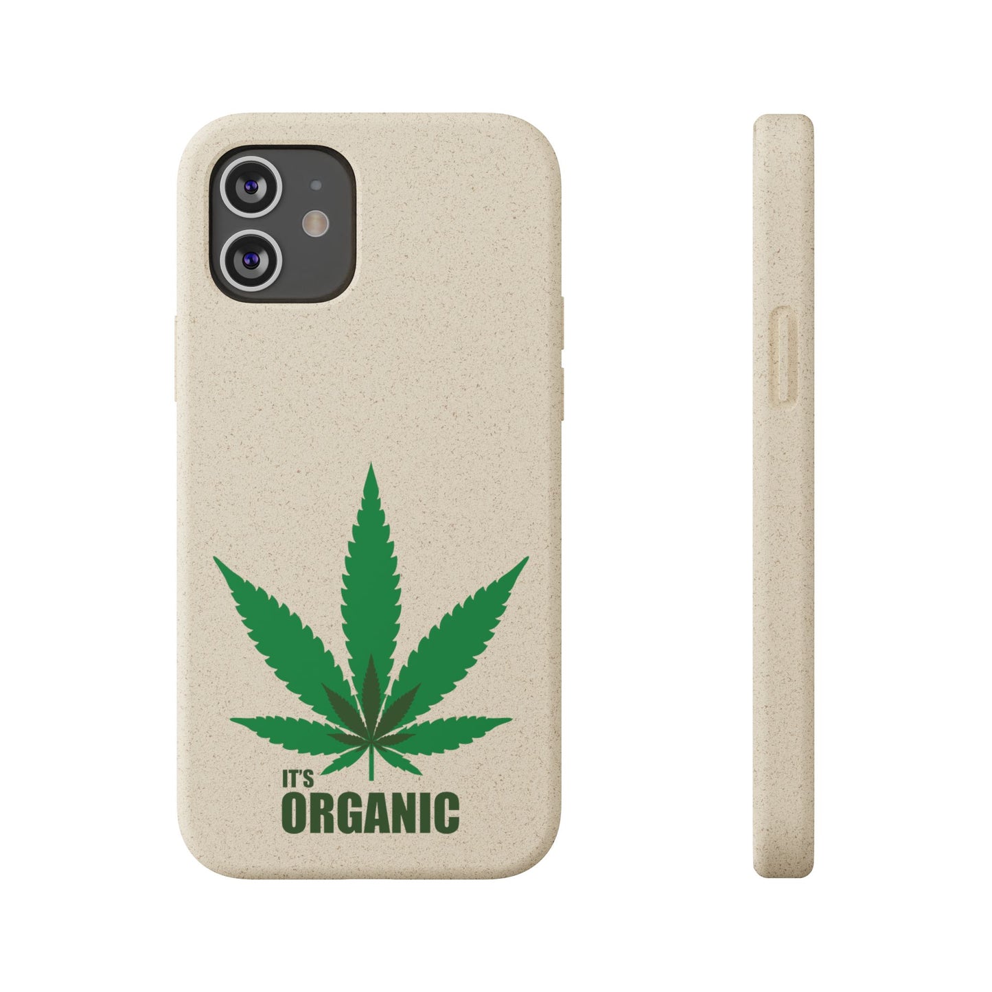 Biodegradable Phone Case - Organic Hemp Leaf Design