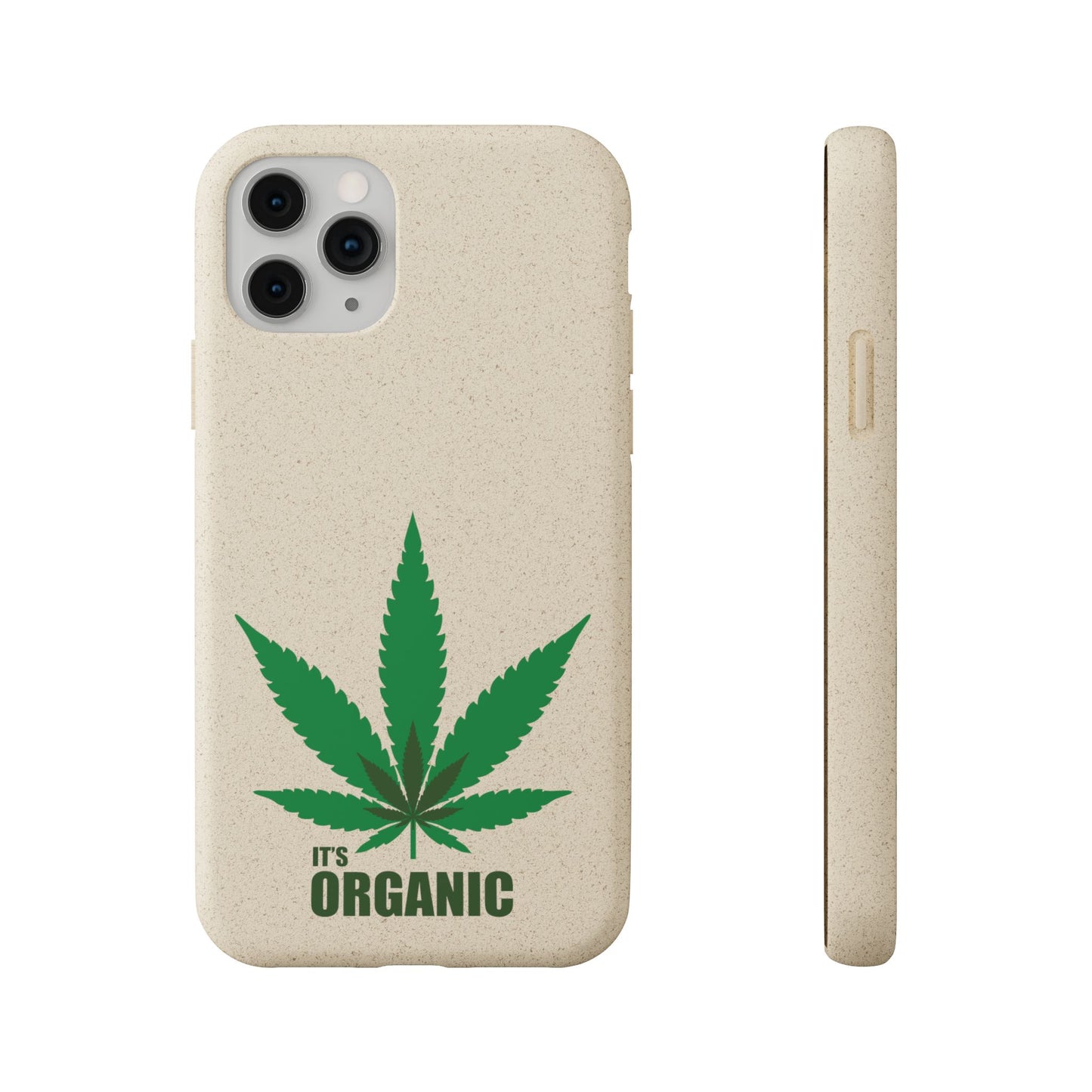 Biodegradable Phone Case - Organic Hemp Leaf Design