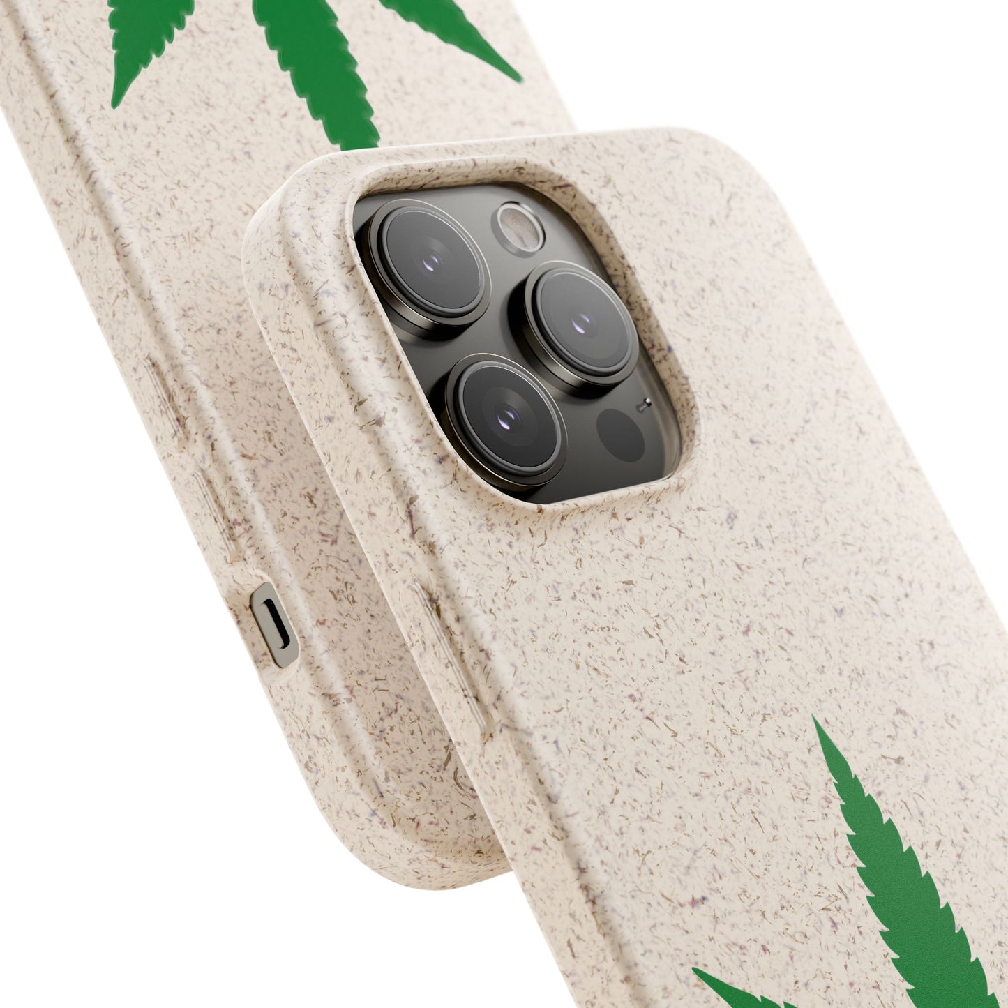 Biodegradable Phone Case - Organic Hemp Leaf Design