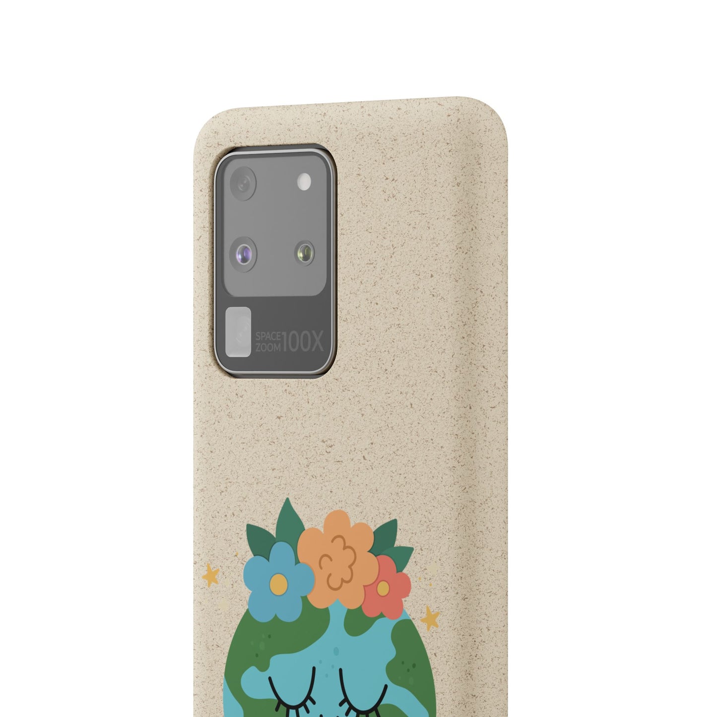 Eco-Friendly Biodegradable Phone Case - Cute Earth Design