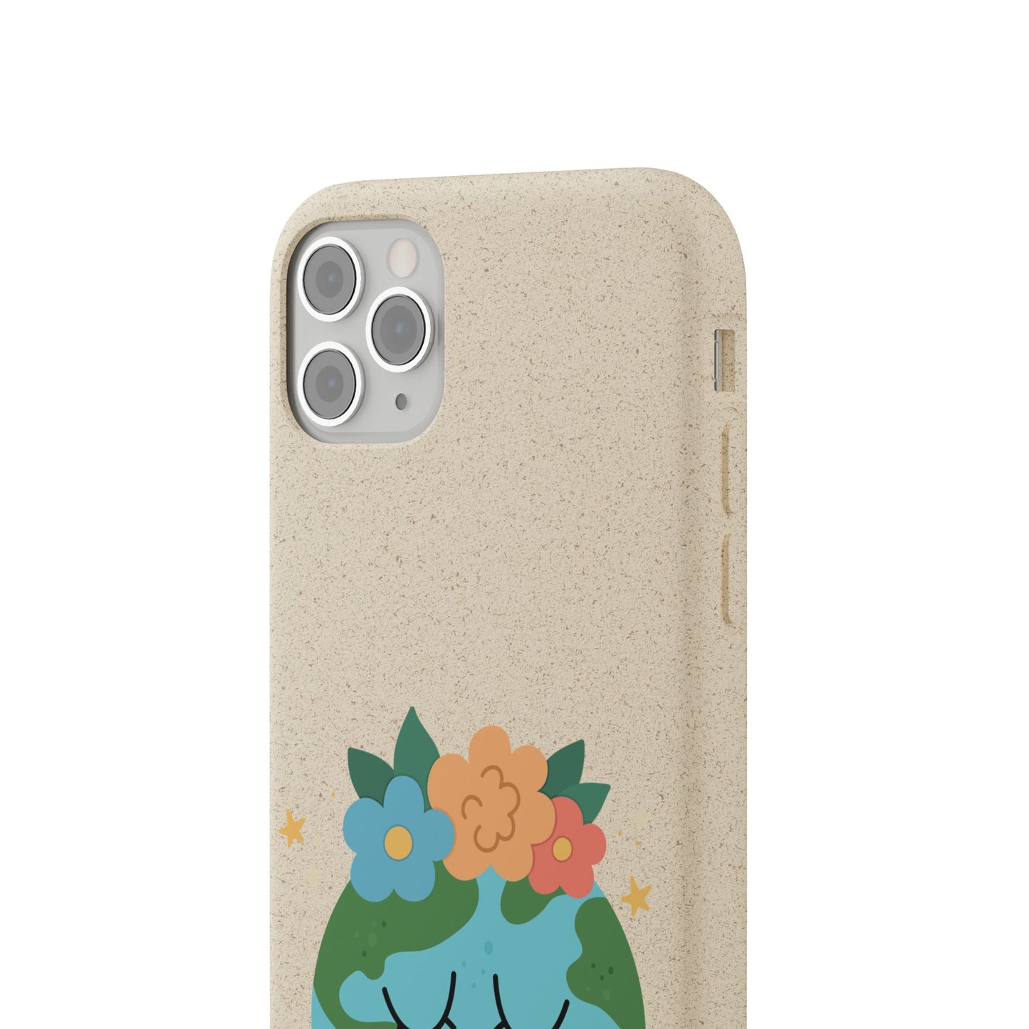 Eco-Friendly Biodegradable Phone Case - Cute Earth Design