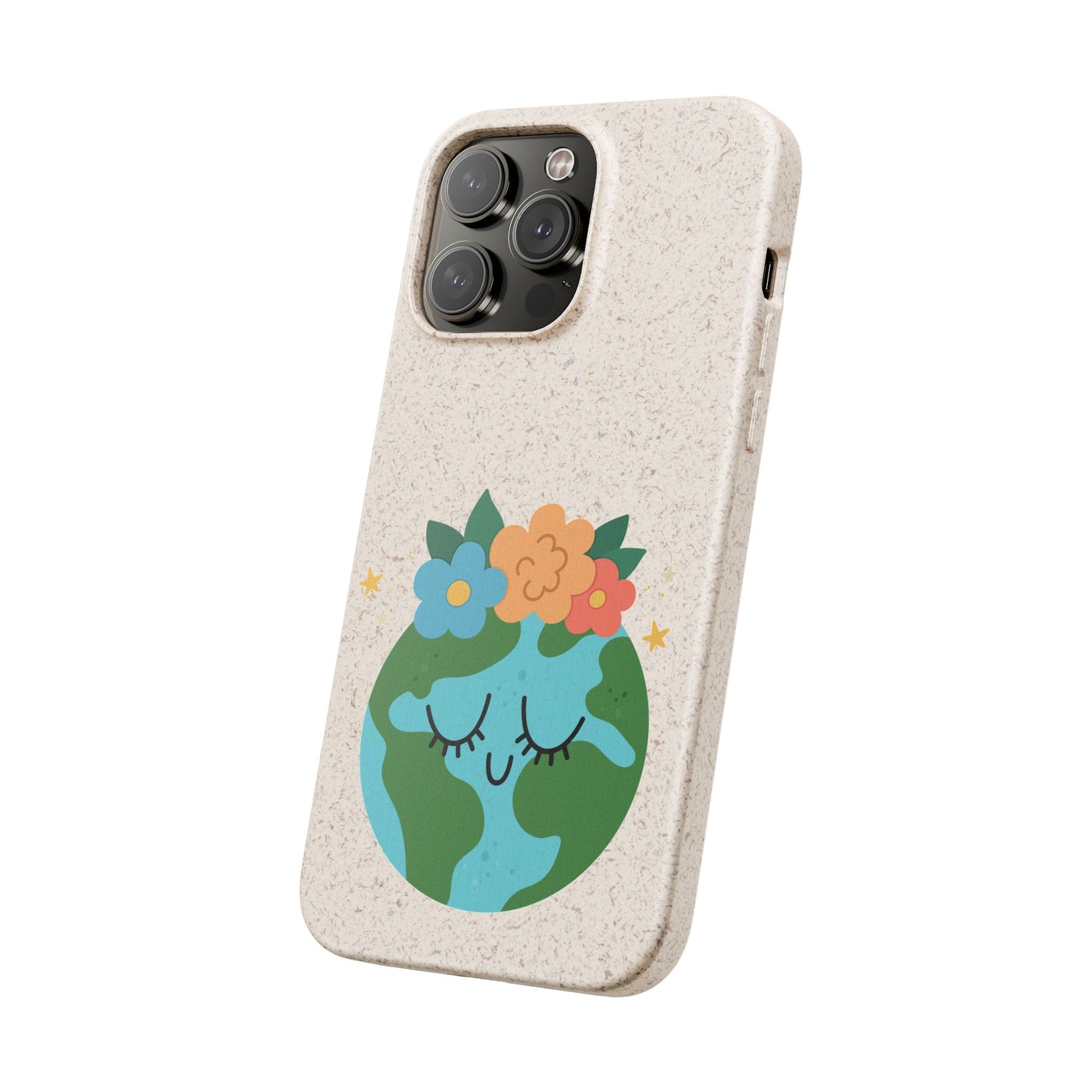 Eco-Friendly Biodegradable Phone Case - Cute Earth Design