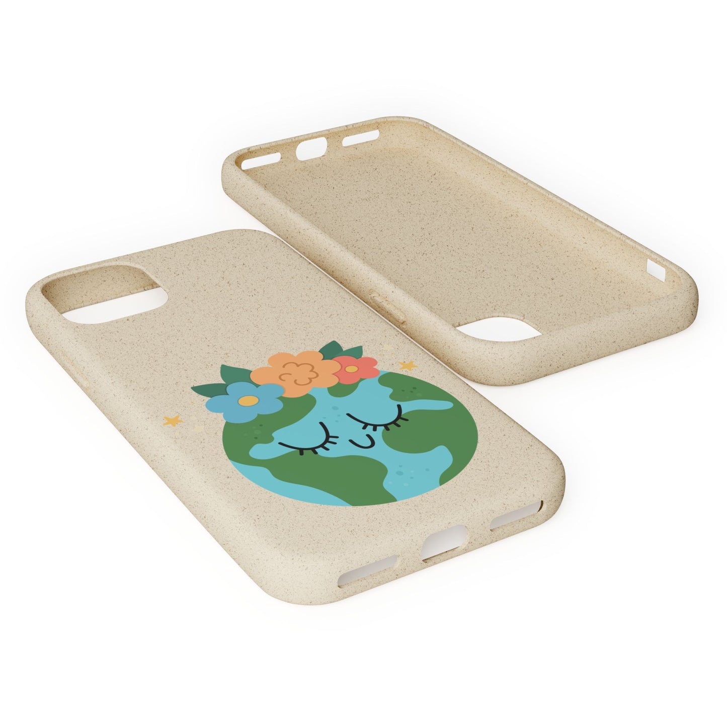 Eco-Friendly Biodegradable Phone Case - Cute Earth Design