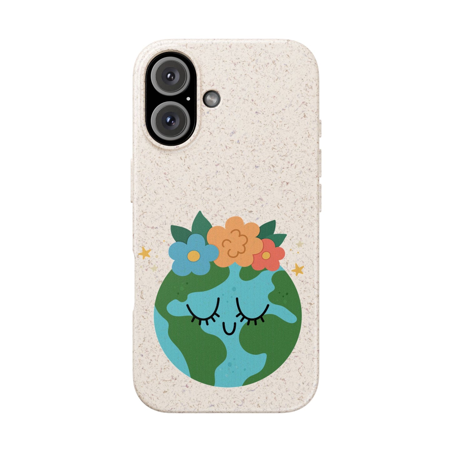 Eco-Friendly Biodegradable Phone Case - Cute Earth Design