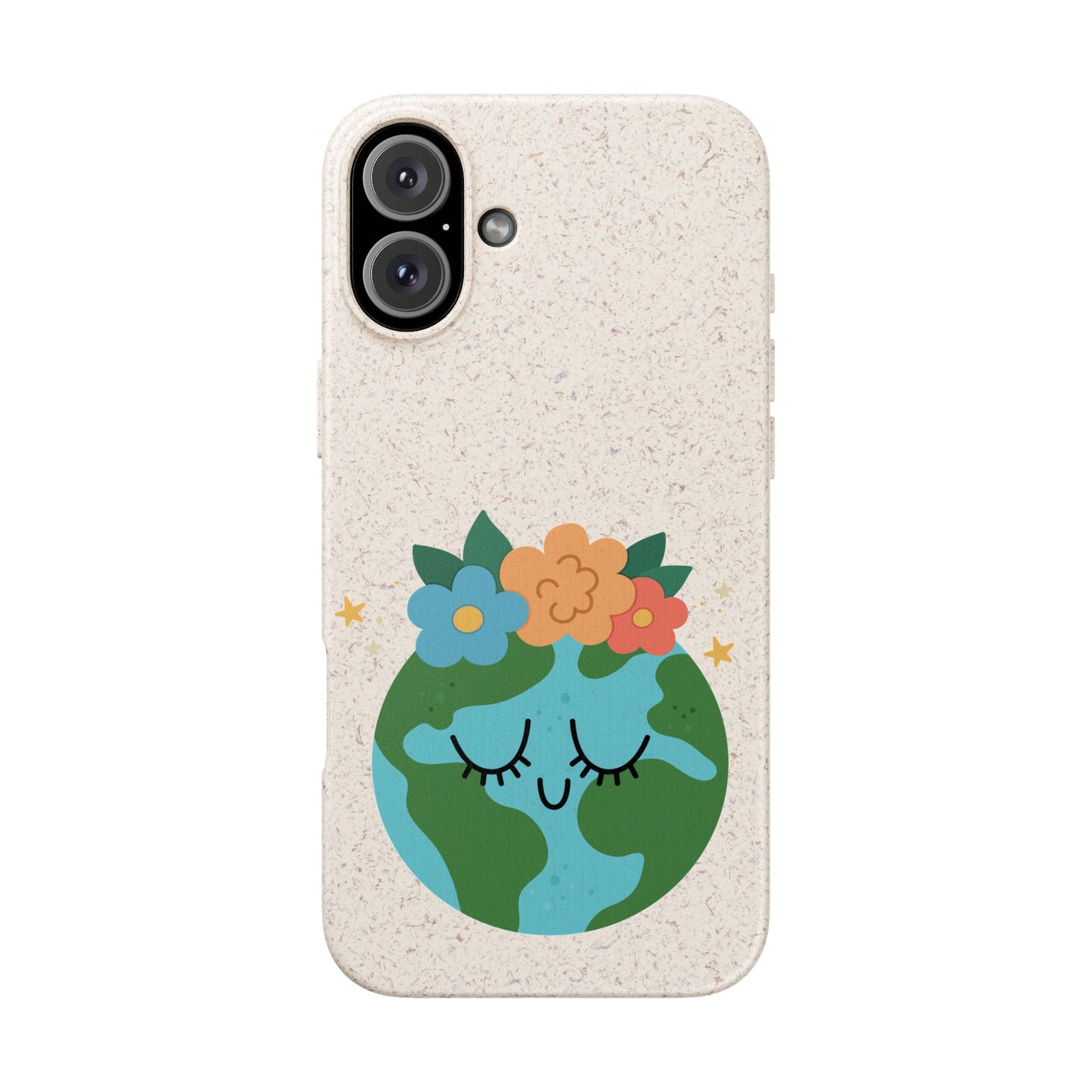 Eco-Friendly Biodegradable Phone Case - Cute Earth Design