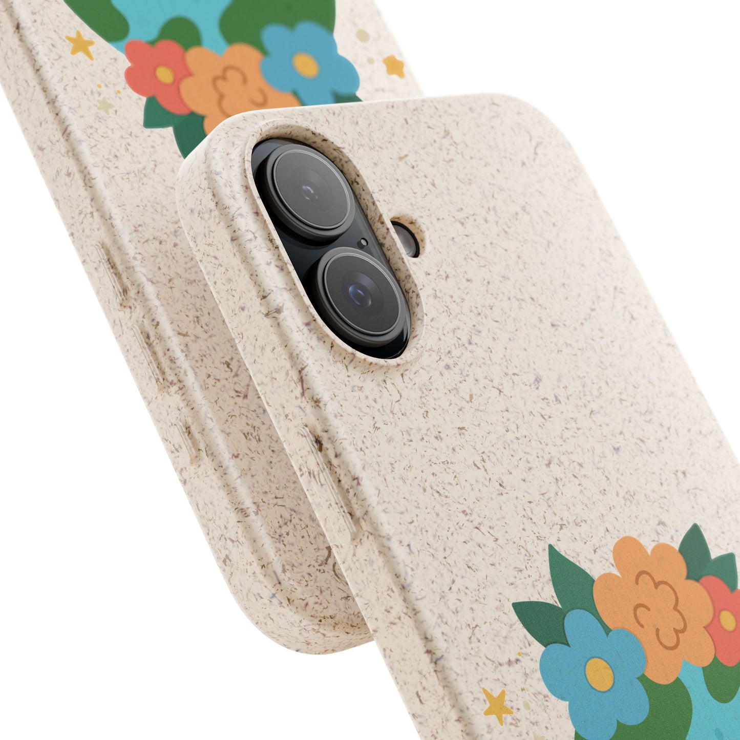 Eco-Friendly Biodegradable Phone Case - Cute Earth Design