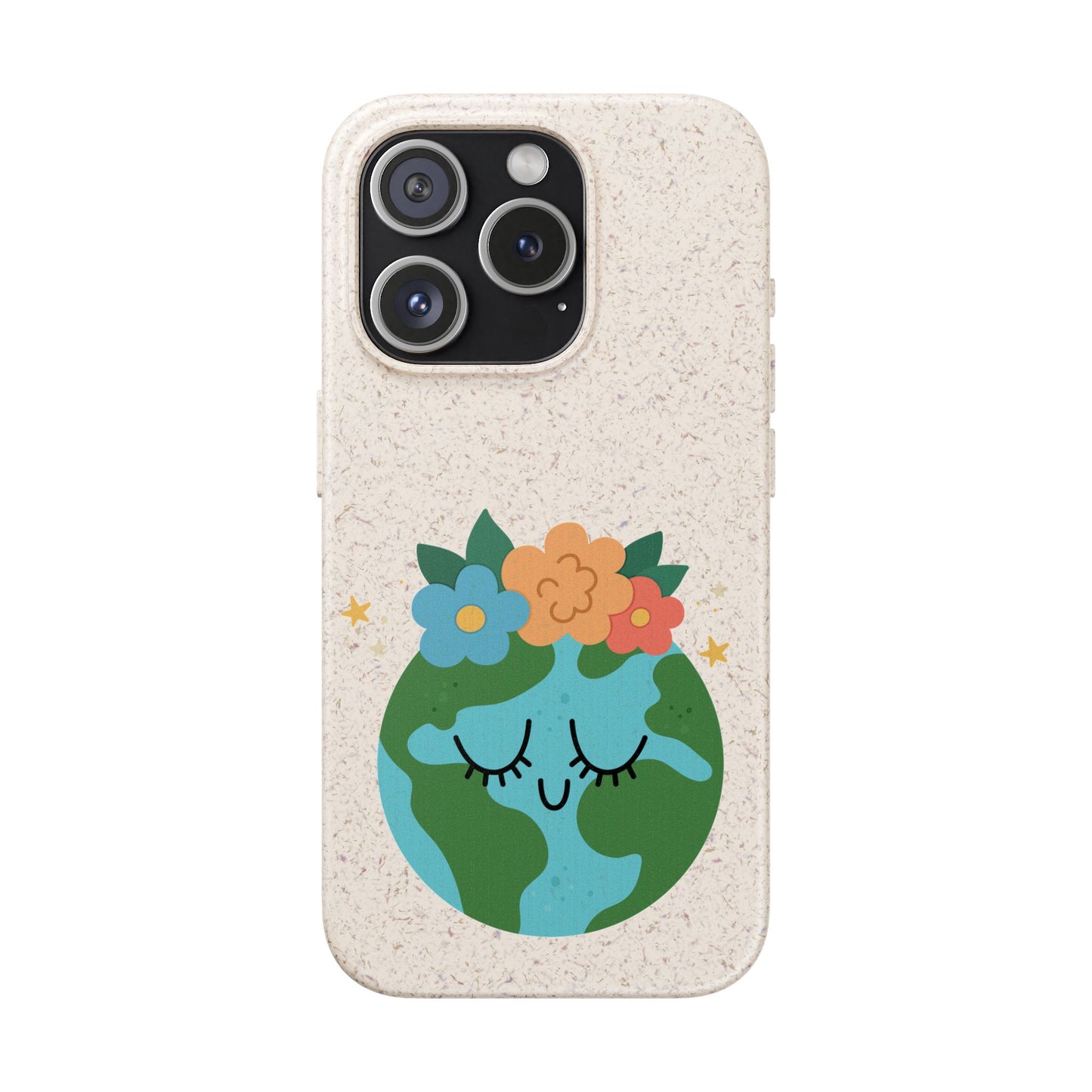 Eco-Friendly Biodegradable Phone Case - Cute Earth Design