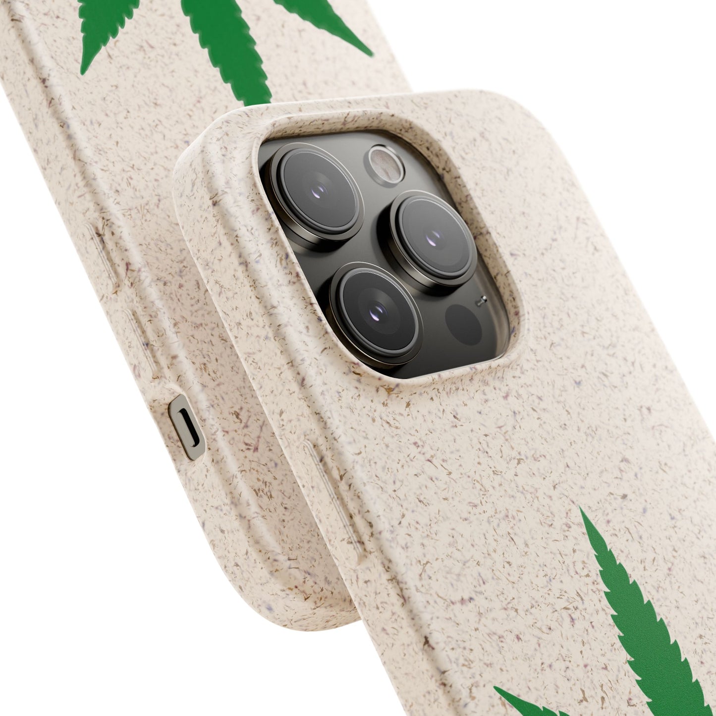 Biodegradable Phone Case - Organic Hemp Leaf Design