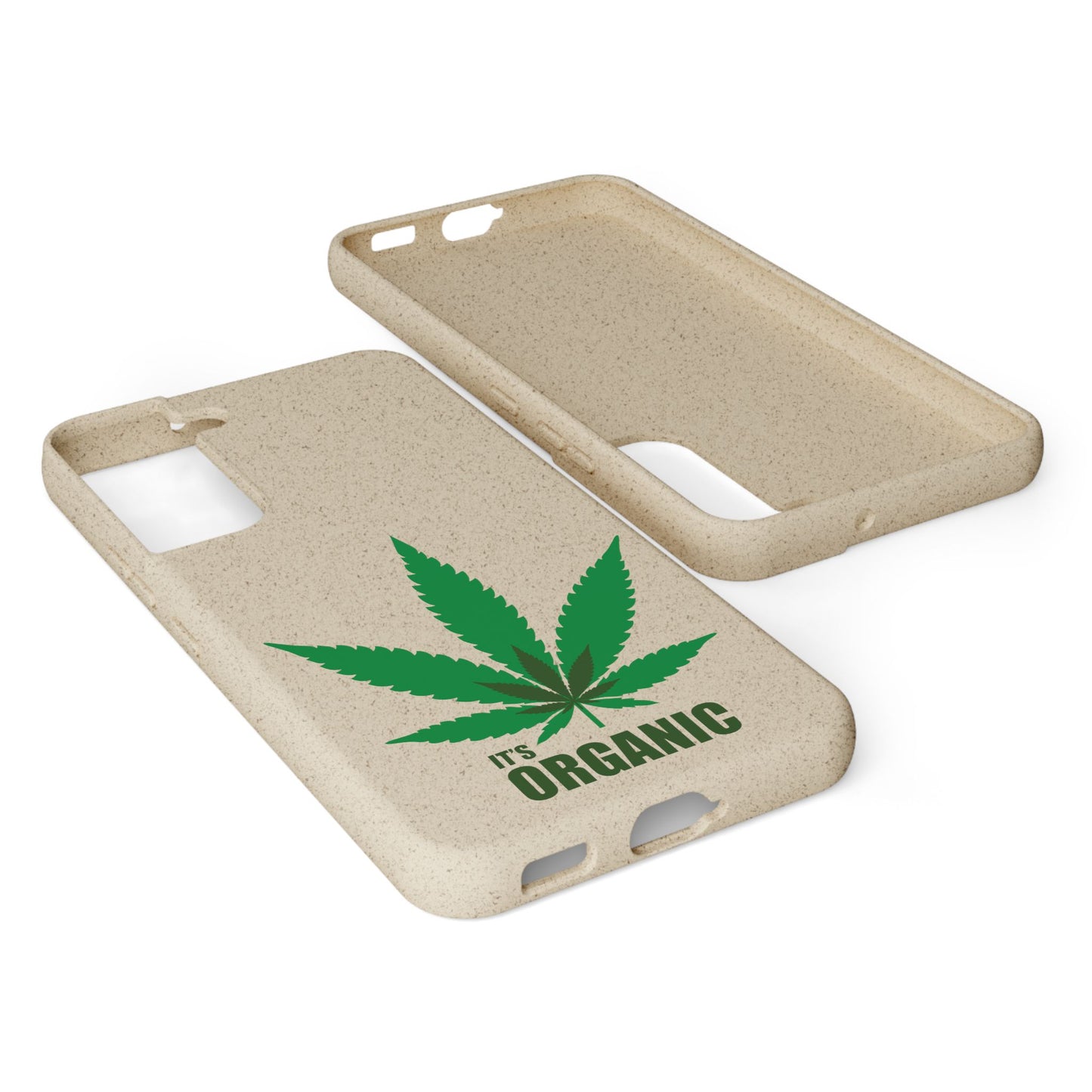 Biodegradable Phone Case - Organic Hemp Leaf Design
