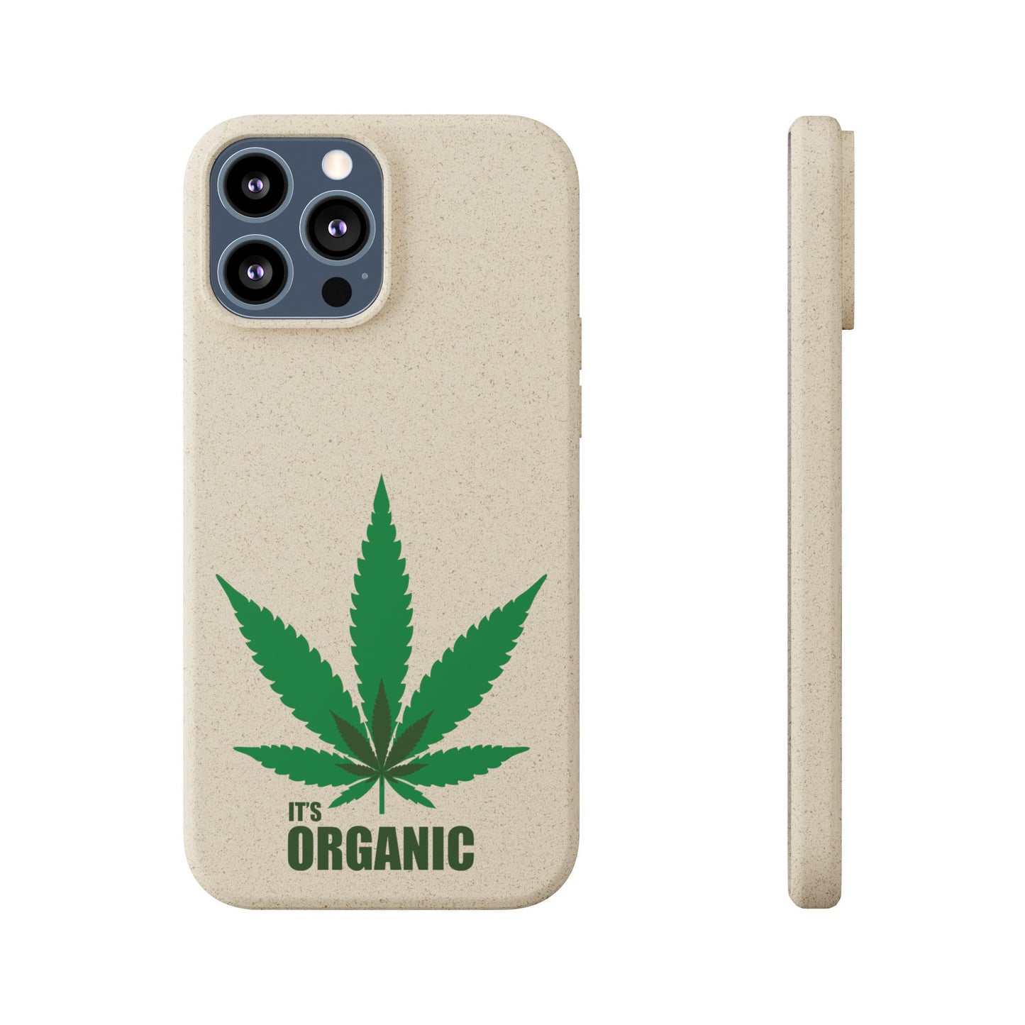 Biodegradable Phone Case - Organic Hemp Leaf Design