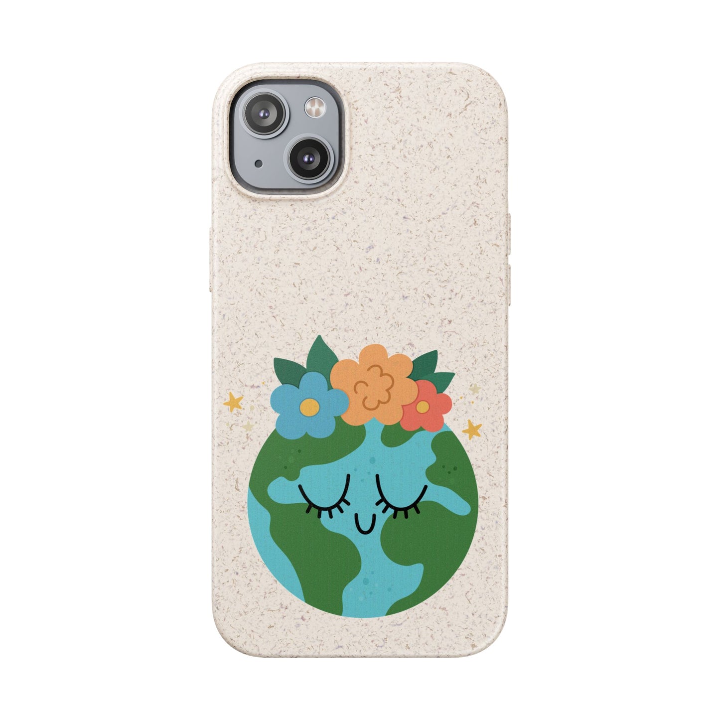 Eco-Friendly Biodegradable Phone Case - Cute Earth Design