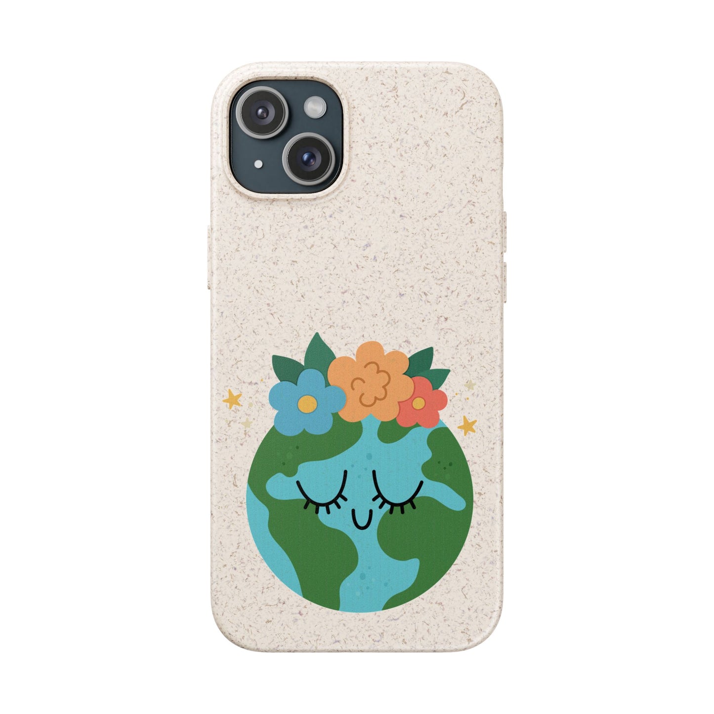 Eco-Friendly Biodegradable Phone Case - Cute Earth Design