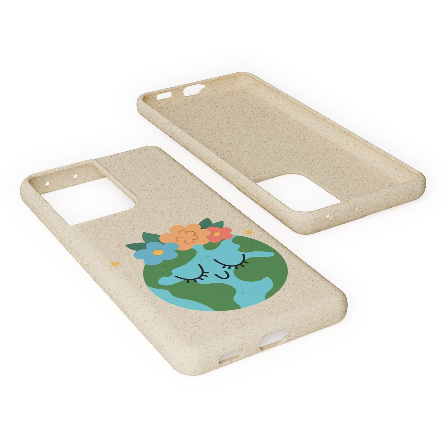 Eco-Friendly Biodegradable Phone Case - Cute Earth Design