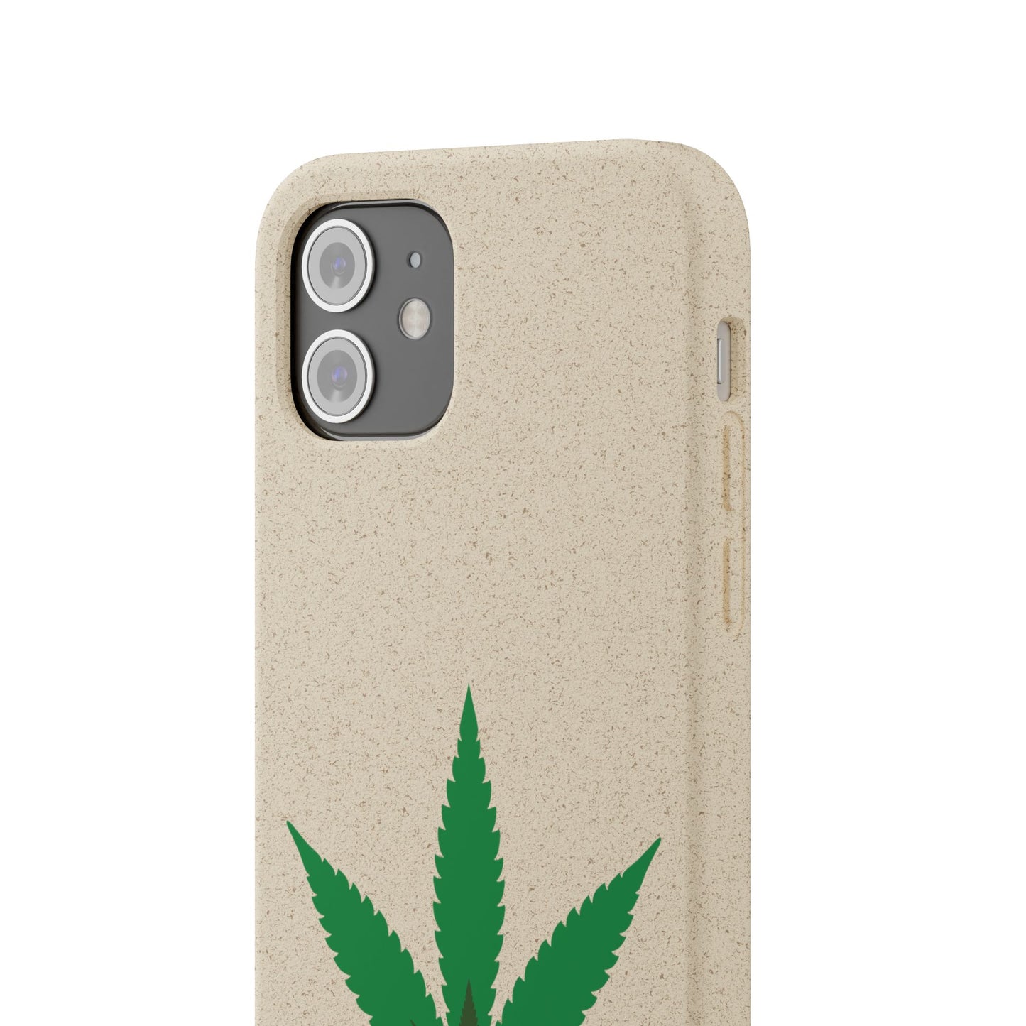 Biodegradable Phone Case - Organic Hemp Leaf Design