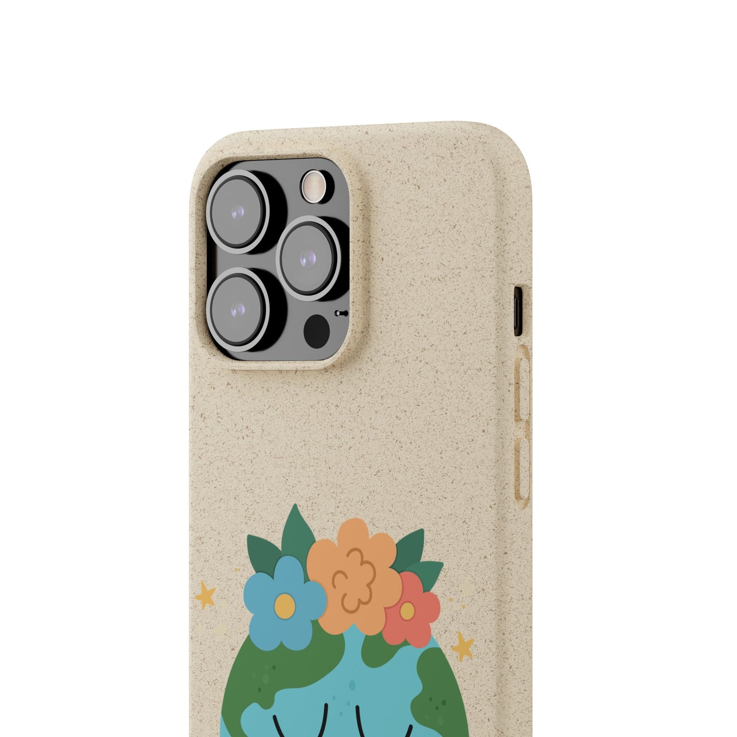 Eco-Friendly Biodegradable Phone Case - Cute Earth Design