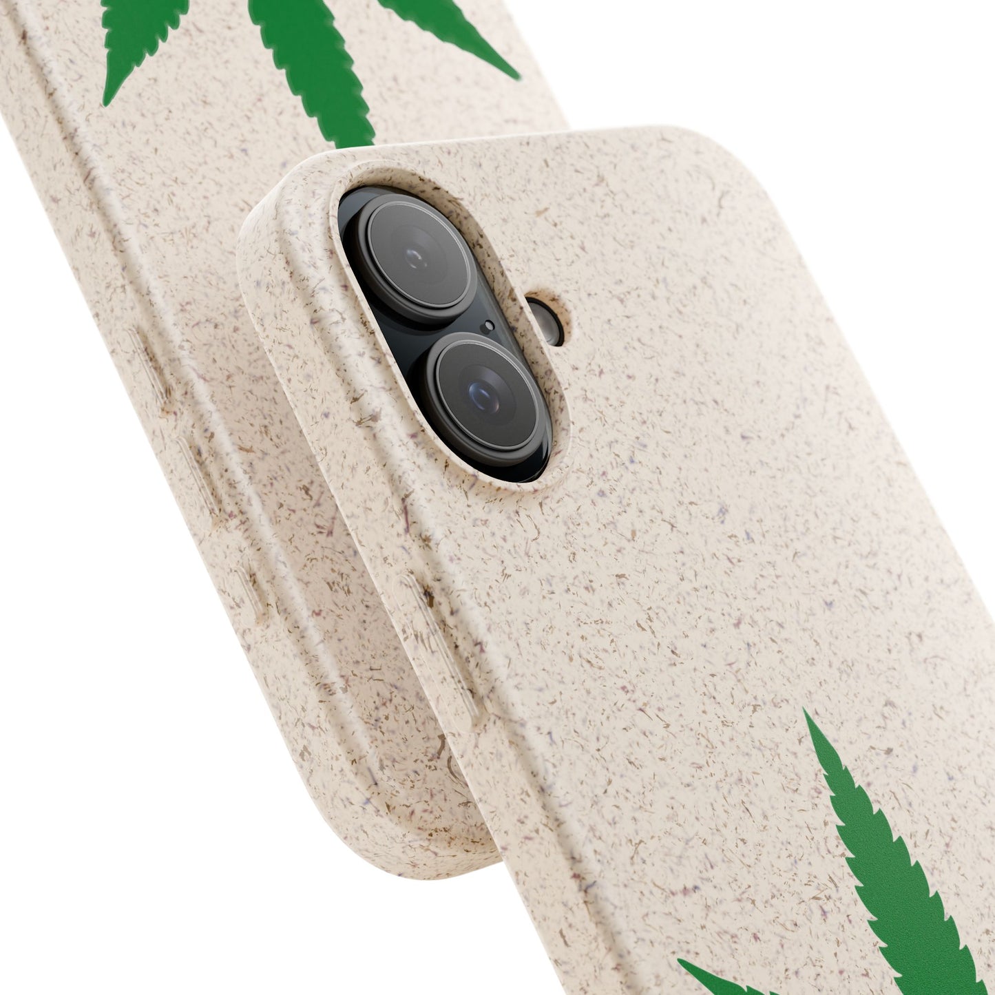 Biodegradable Phone Case - Organic Hemp Leaf Design