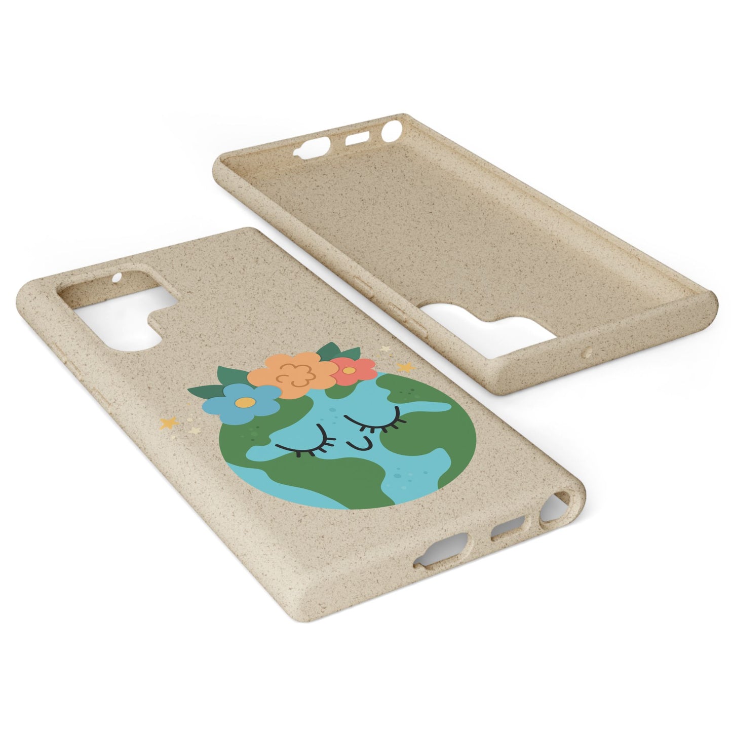 Eco-Friendly Biodegradable Phone Case - Cute Earth Design