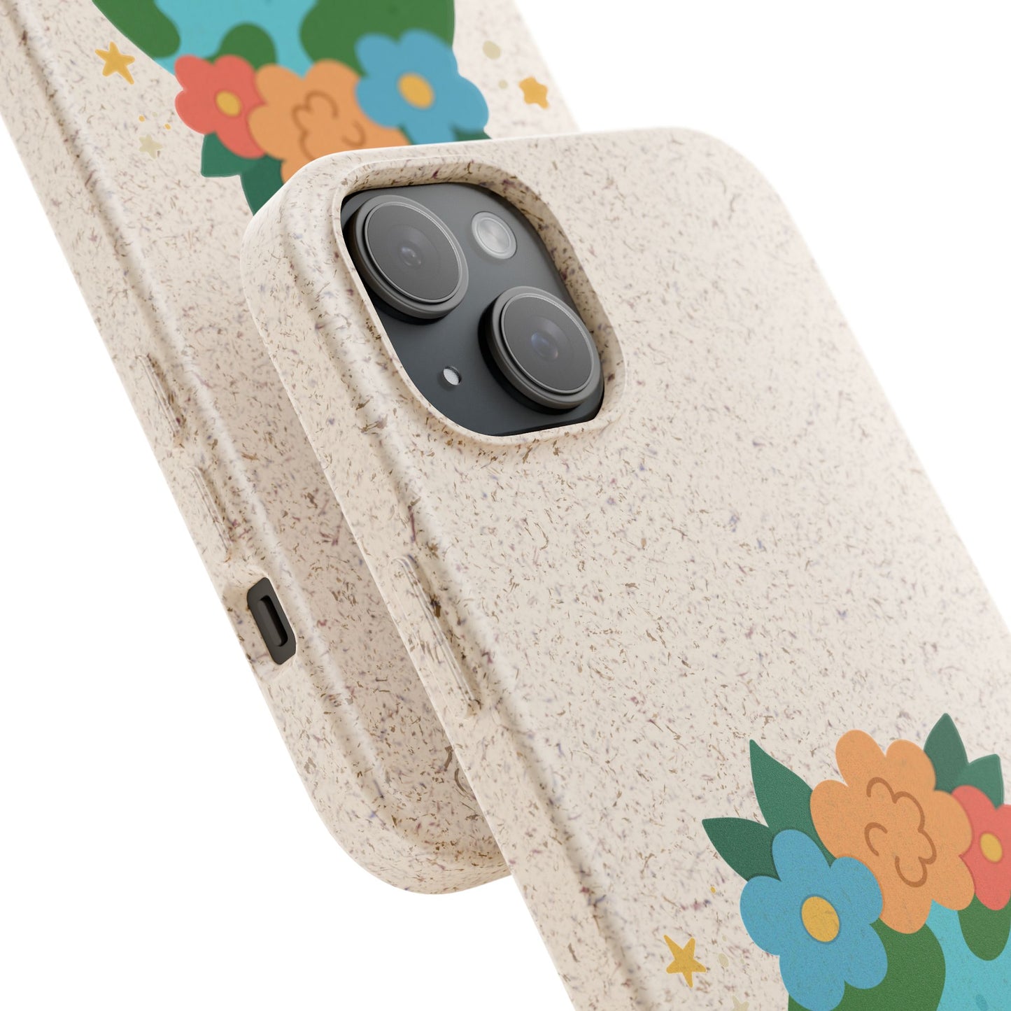 Eco-Friendly Biodegradable Phone Case - Cute Earth Design