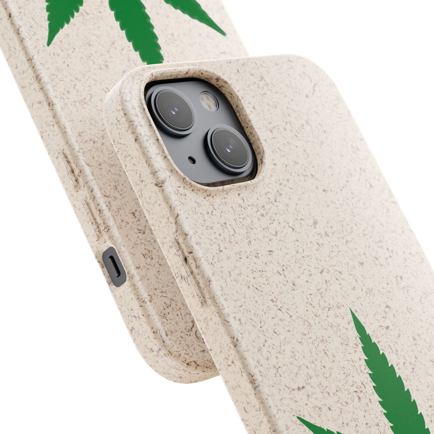 Biodegradable Phone Case - Organic Hemp Leaf Design