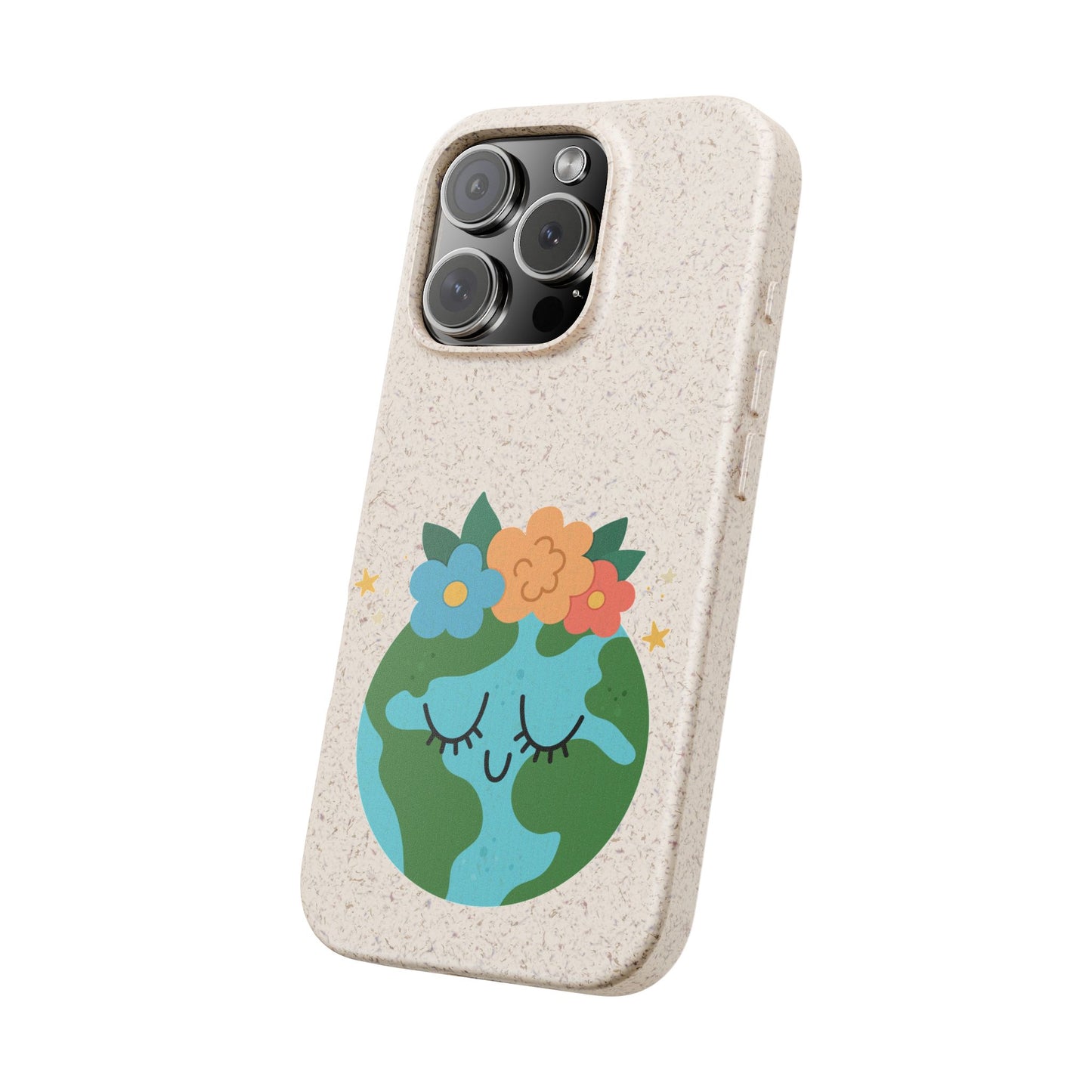 Eco-Friendly Biodegradable Phone Case - Cute Earth Design