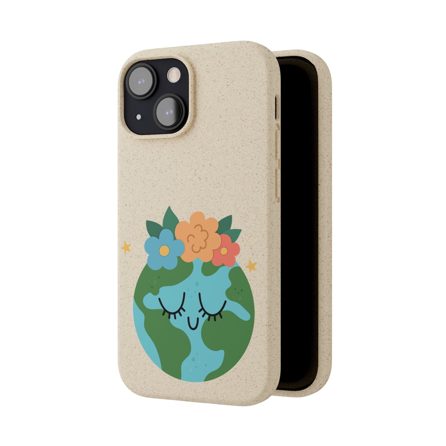 Eco-Friendly Biodegradable Phone Case - Cute Earth Design