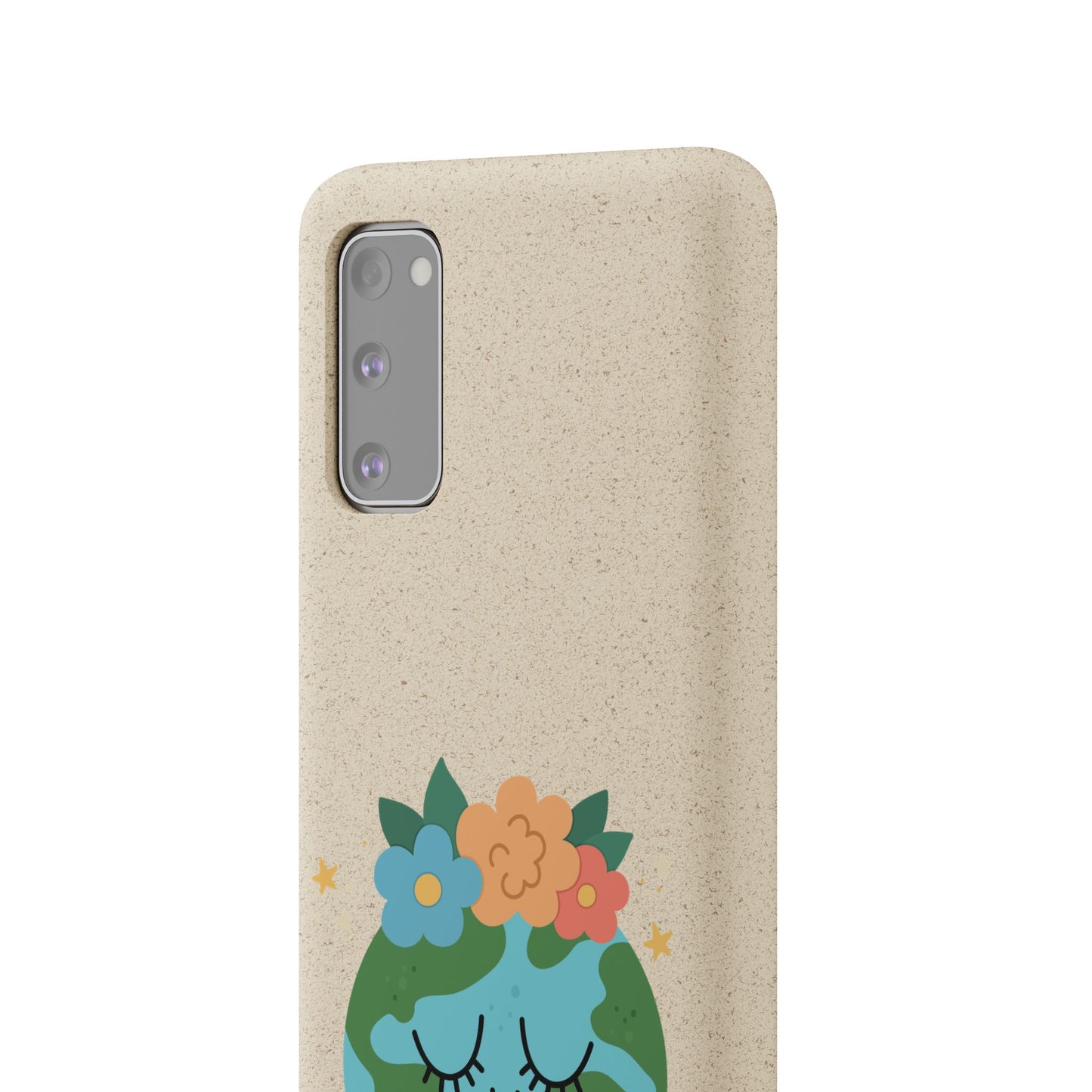 Eco-Friendly Biodegradable Phone Case - Cute Earth Design