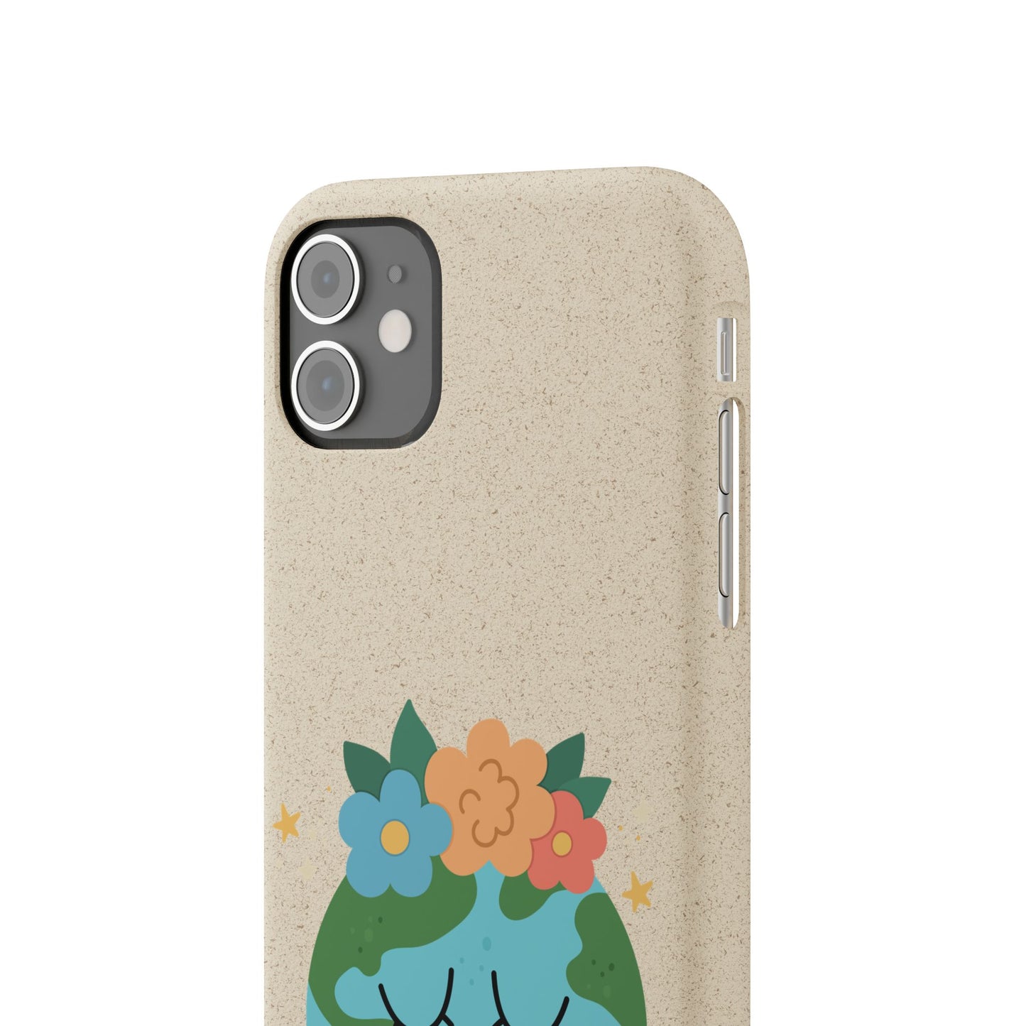 Eco-Friendly Biodegradable Phone Case - Cute Earth Design