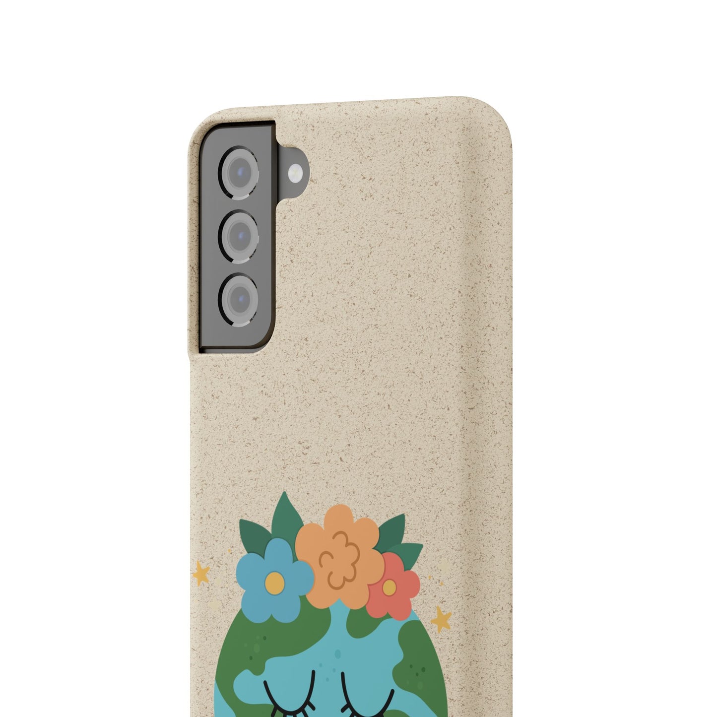 Eco-Friendly Biodegradable Phone Case - Cute Earth Design