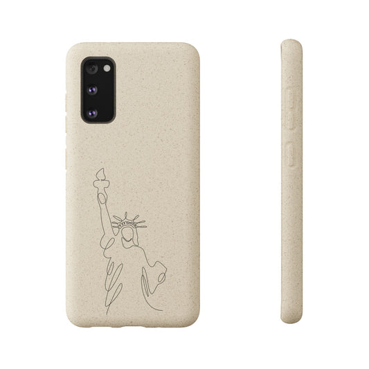 Eco-Friendly Biodegradable Phone Case - Statue of Liberty Design