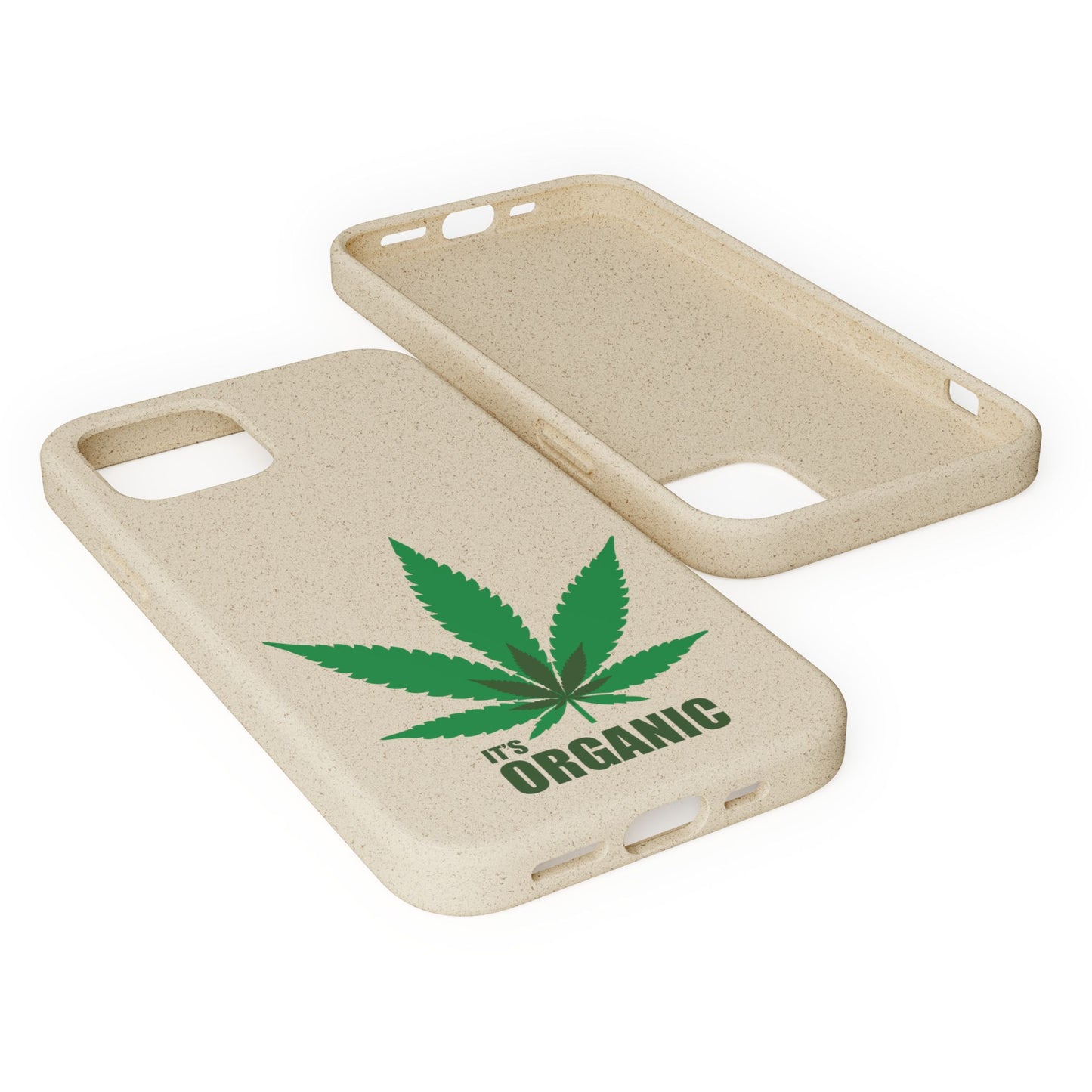 Biodegradable Phone Case - Organic Hemp Leaf Design