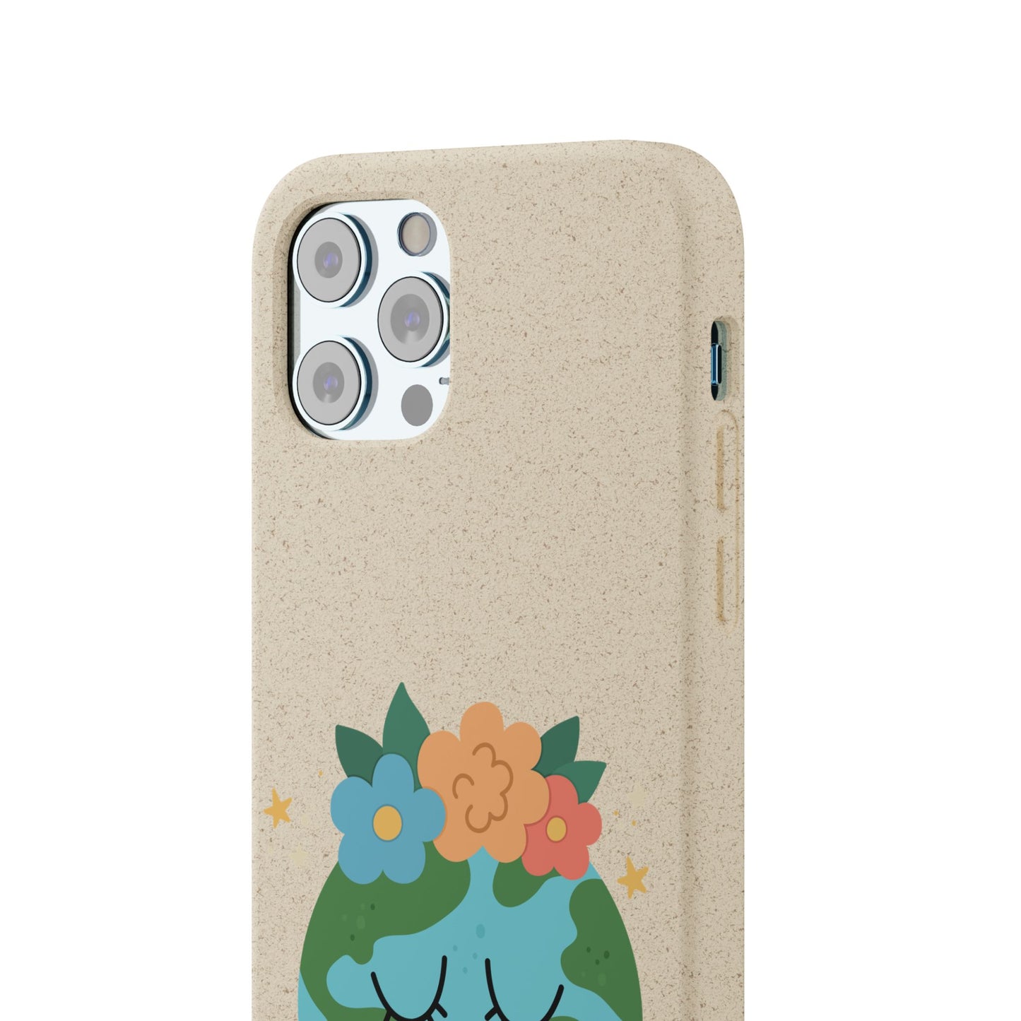 Eco-Friendly Biodegradable Phone Case - Cute Earth Design