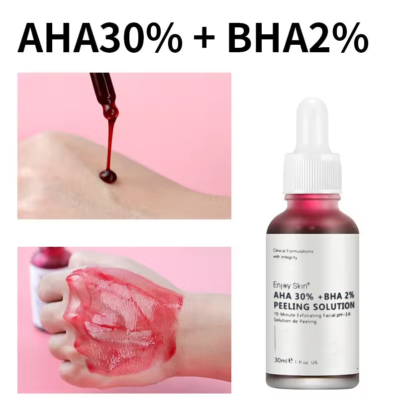 Natural Organic AHA 30% BHA 2% Serum Deep Peeling Exfoliating Solution