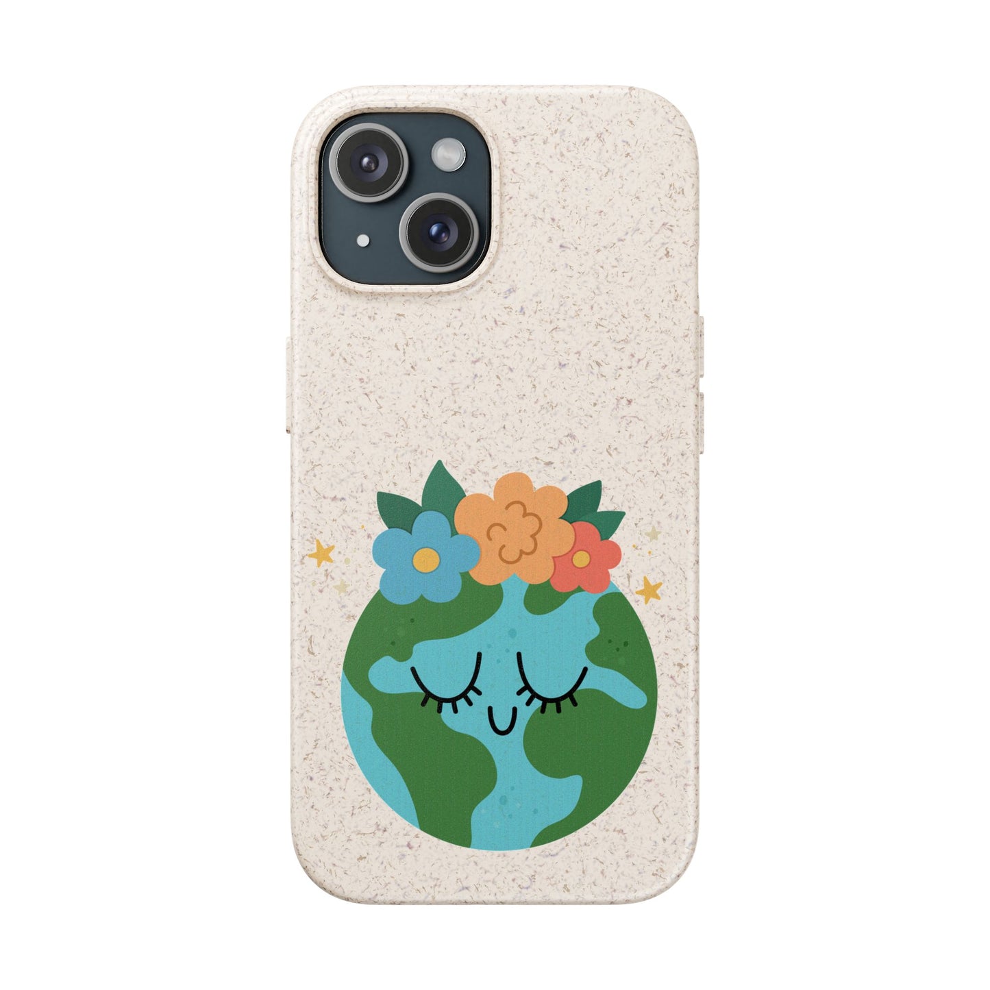 Eco-Friendly Biodegradable Phone Case - Cute Earth Design